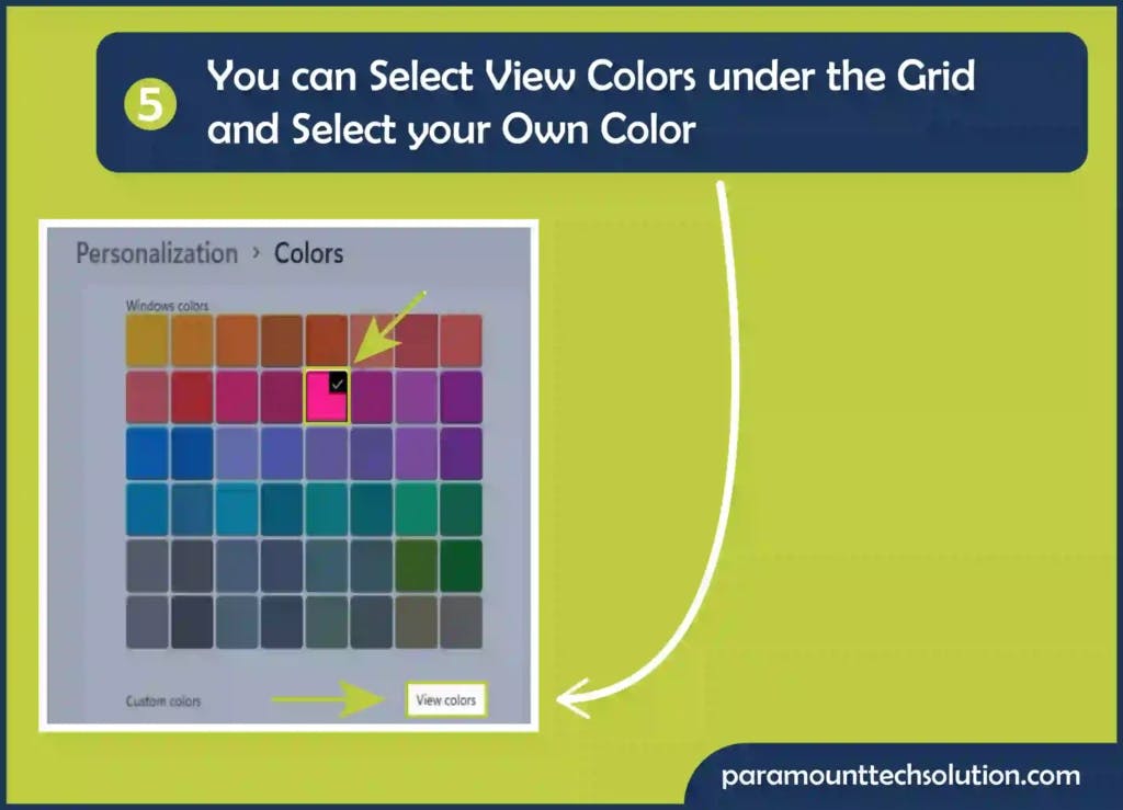 select View colors
