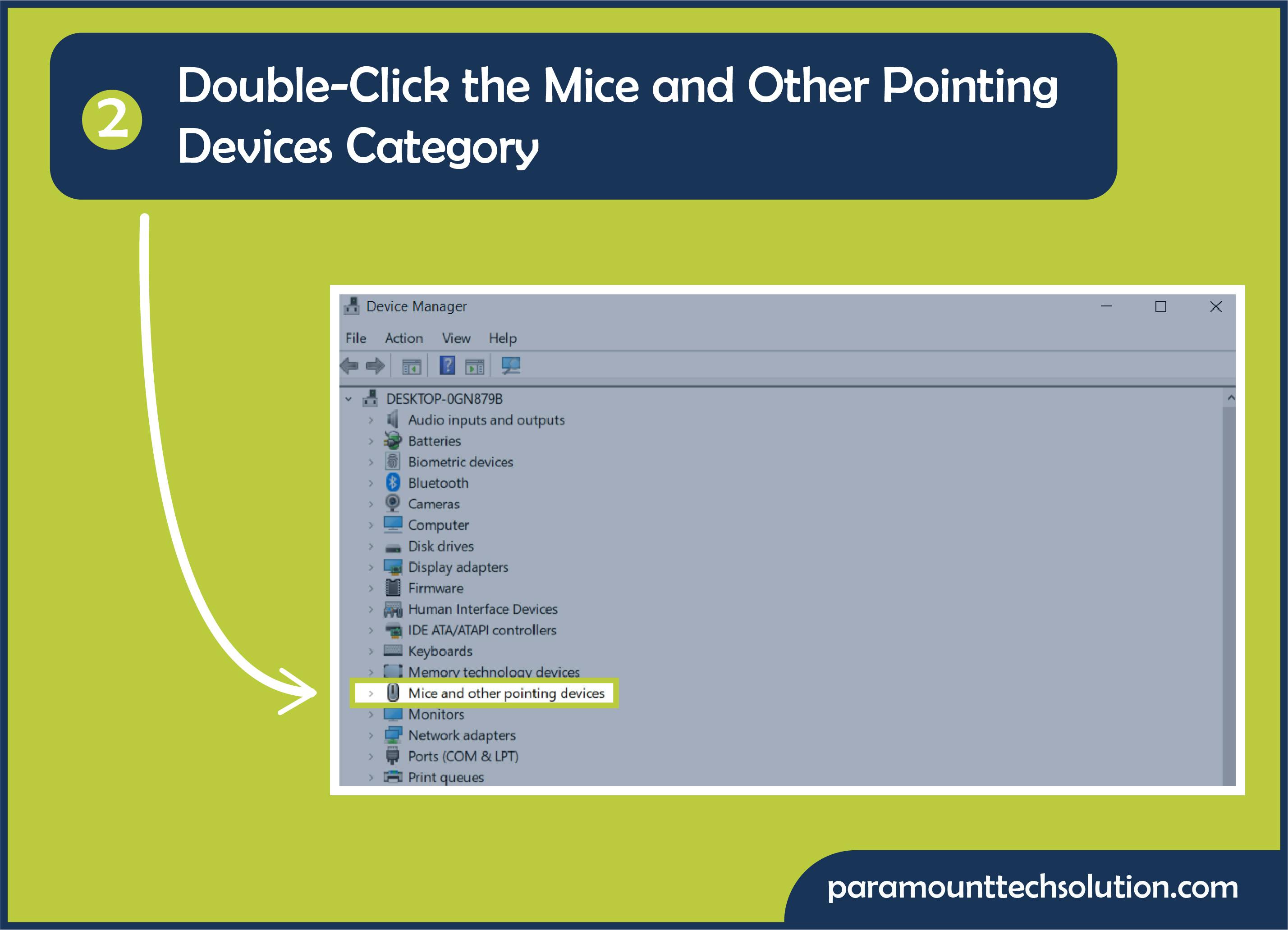 Double-click the Mice