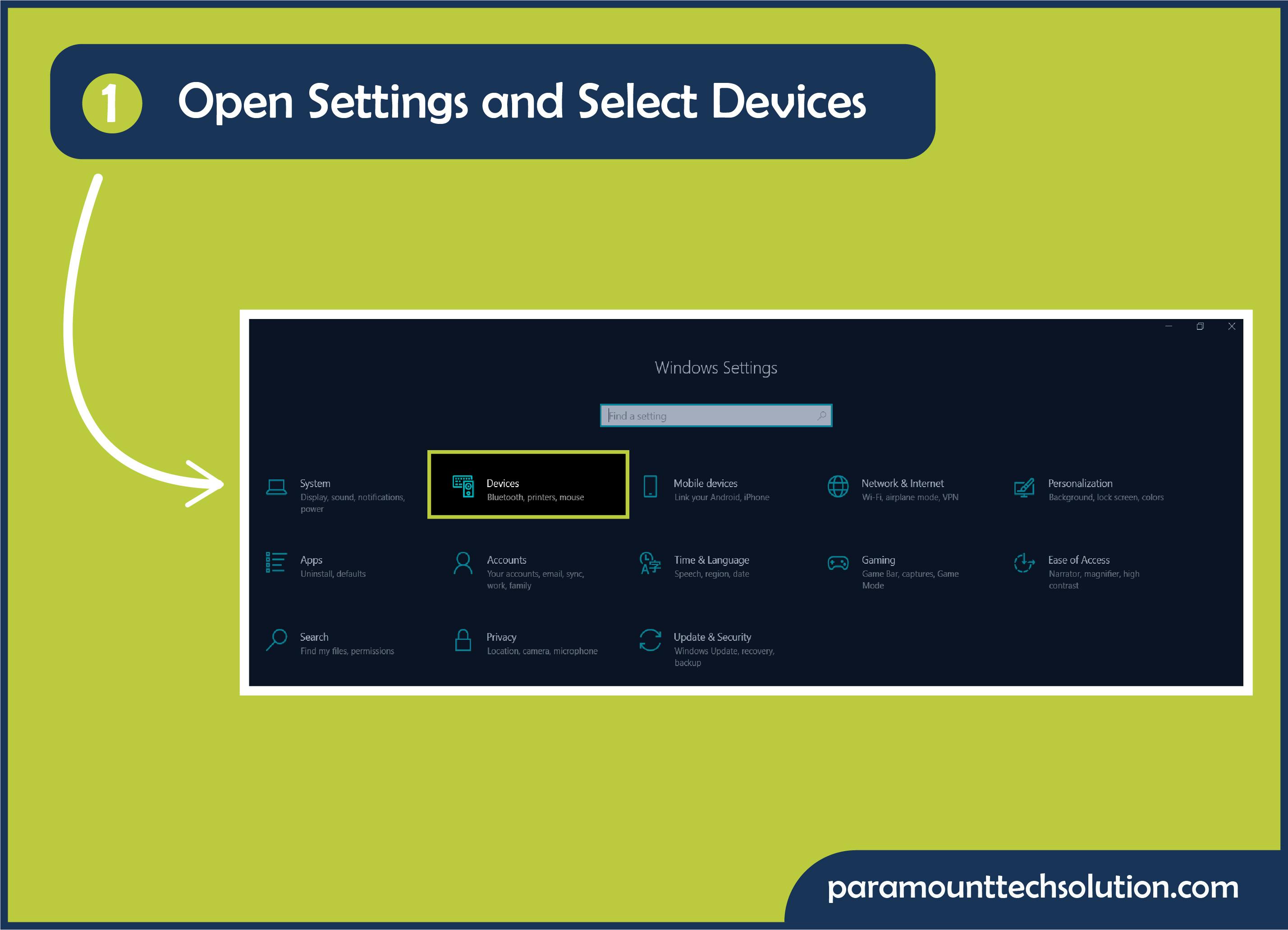 Open Settings