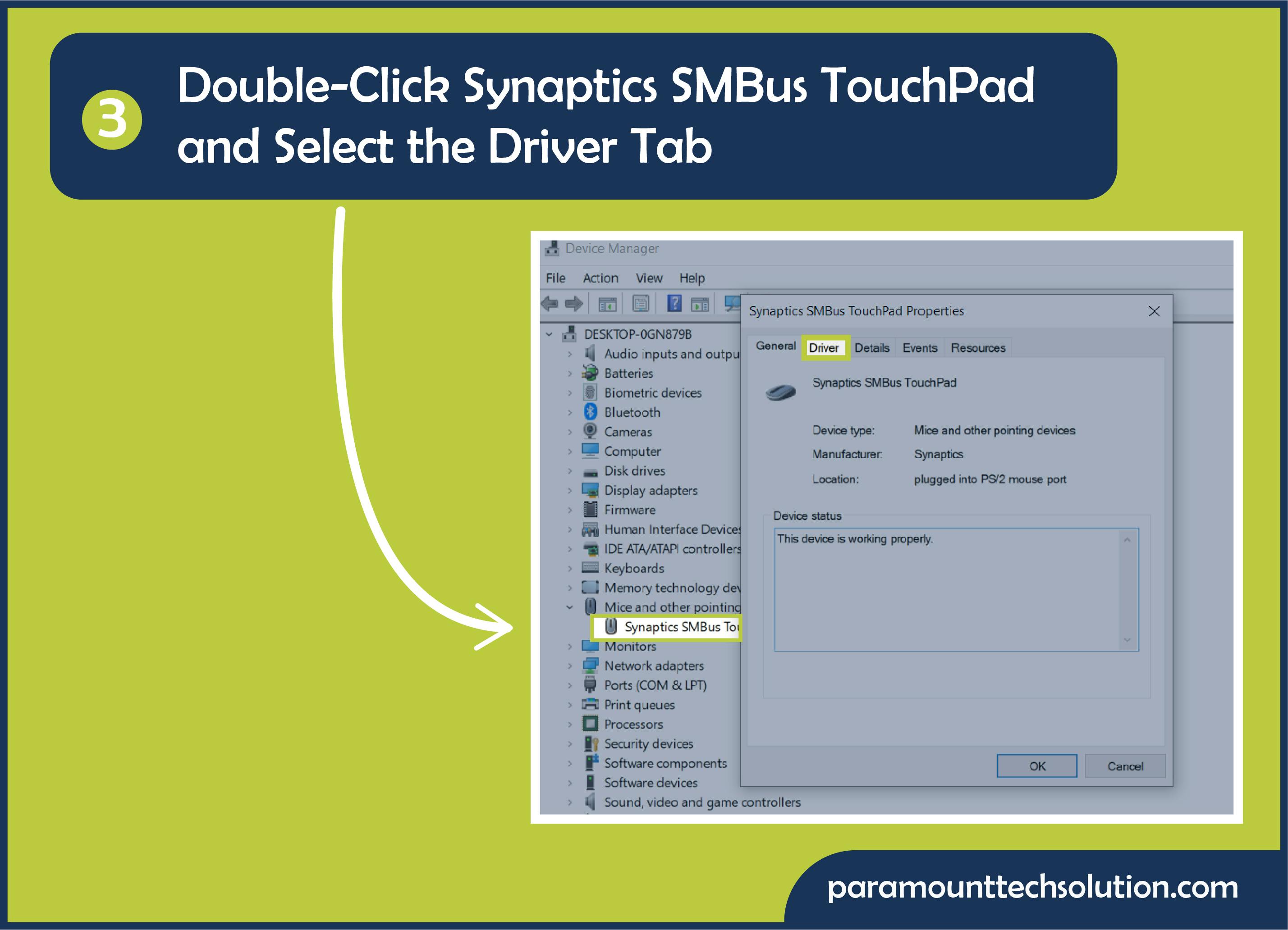  Double-click Synaptics SMBus