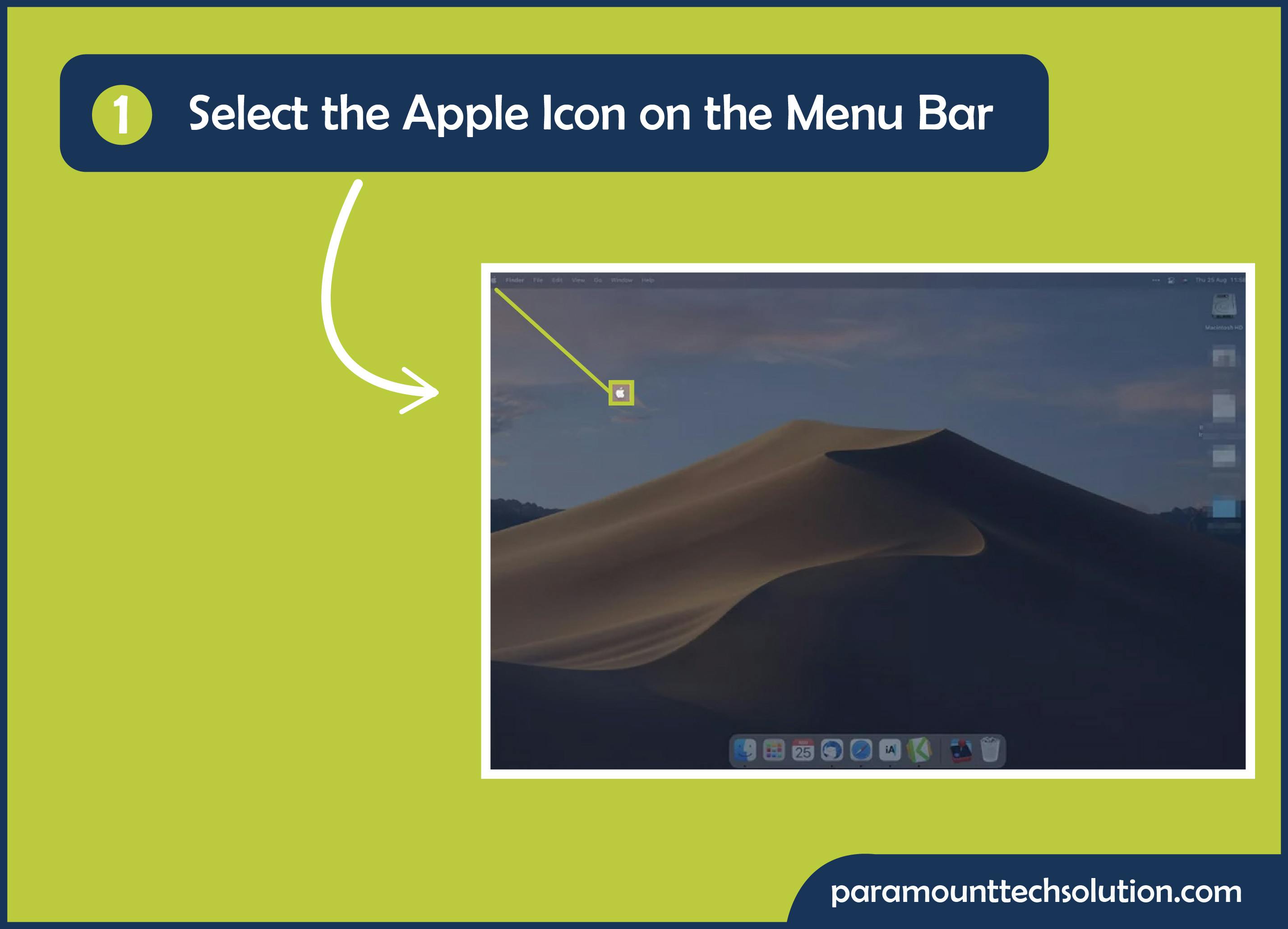 Select the Apple icon on the menu bar