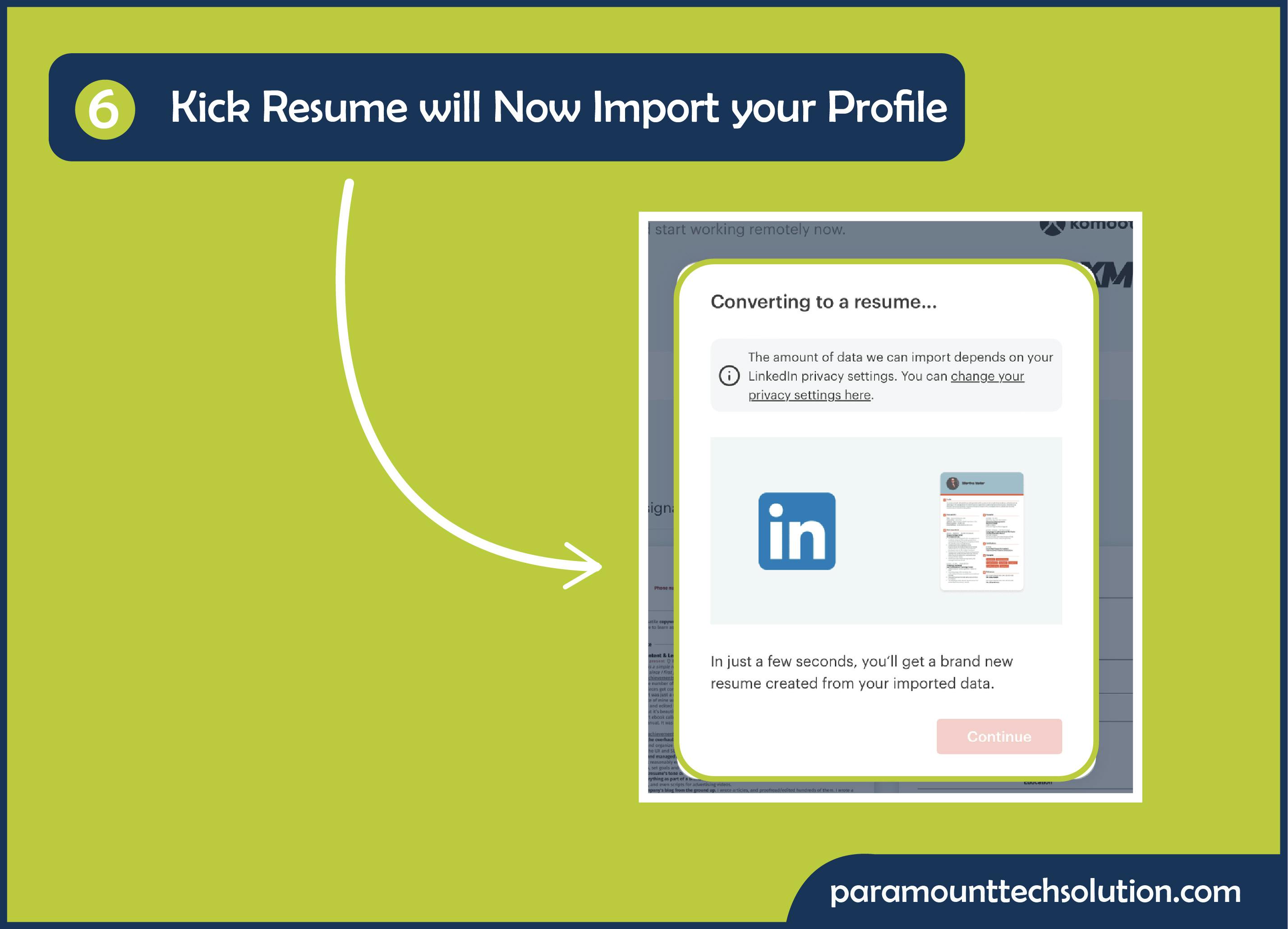 Turn your profile info into resume