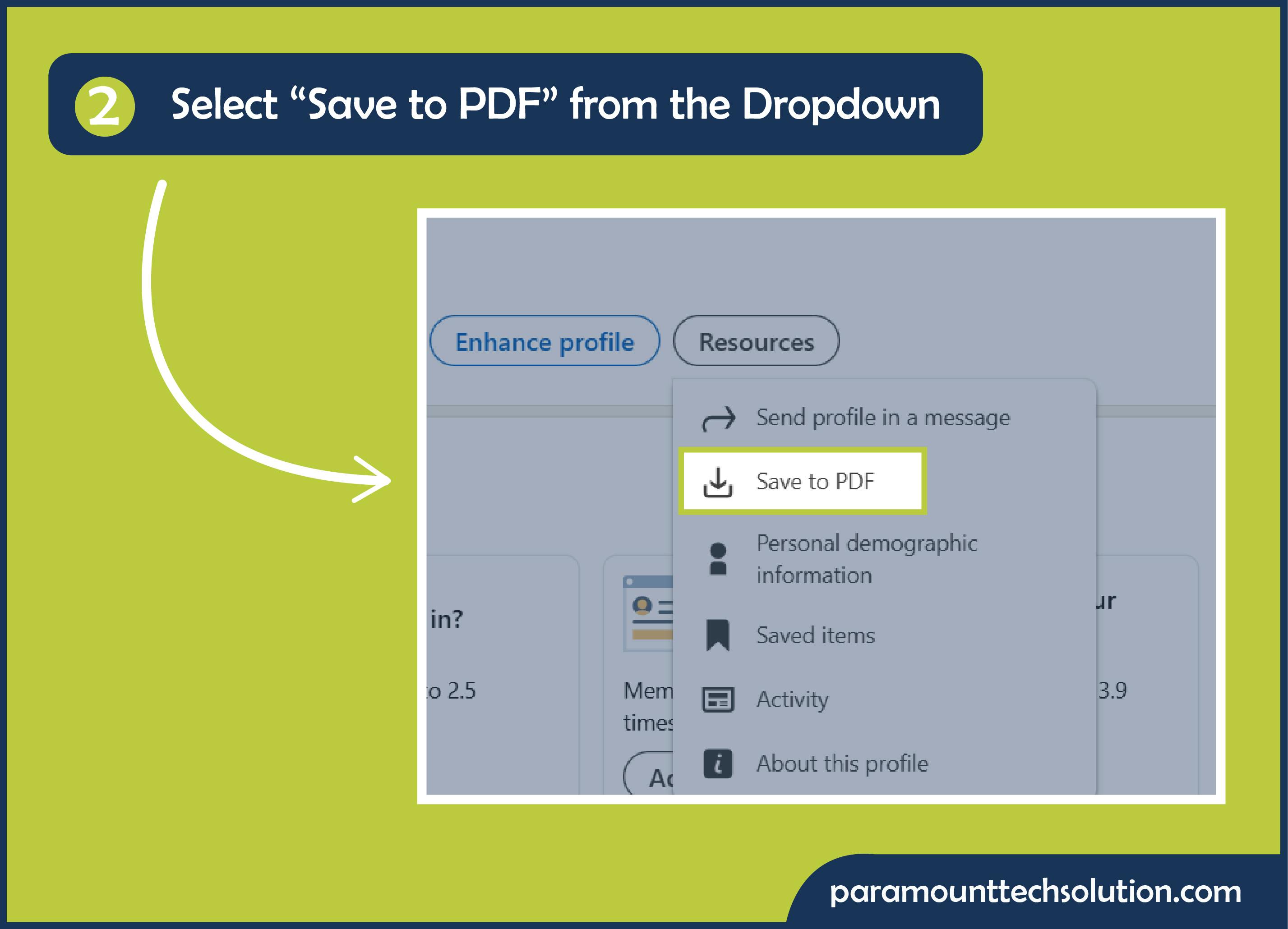 Click on resume download option