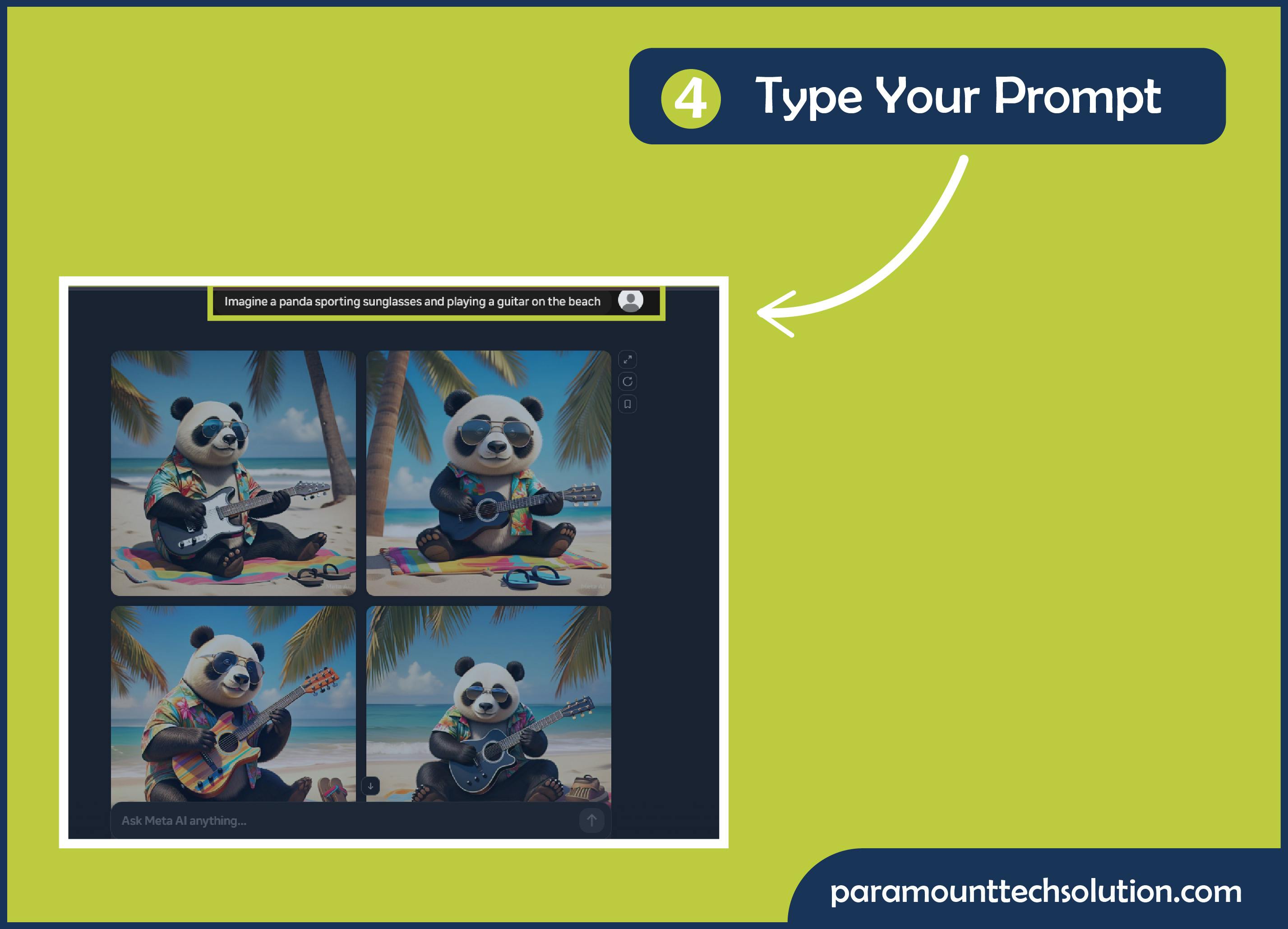 Type prompts to create image