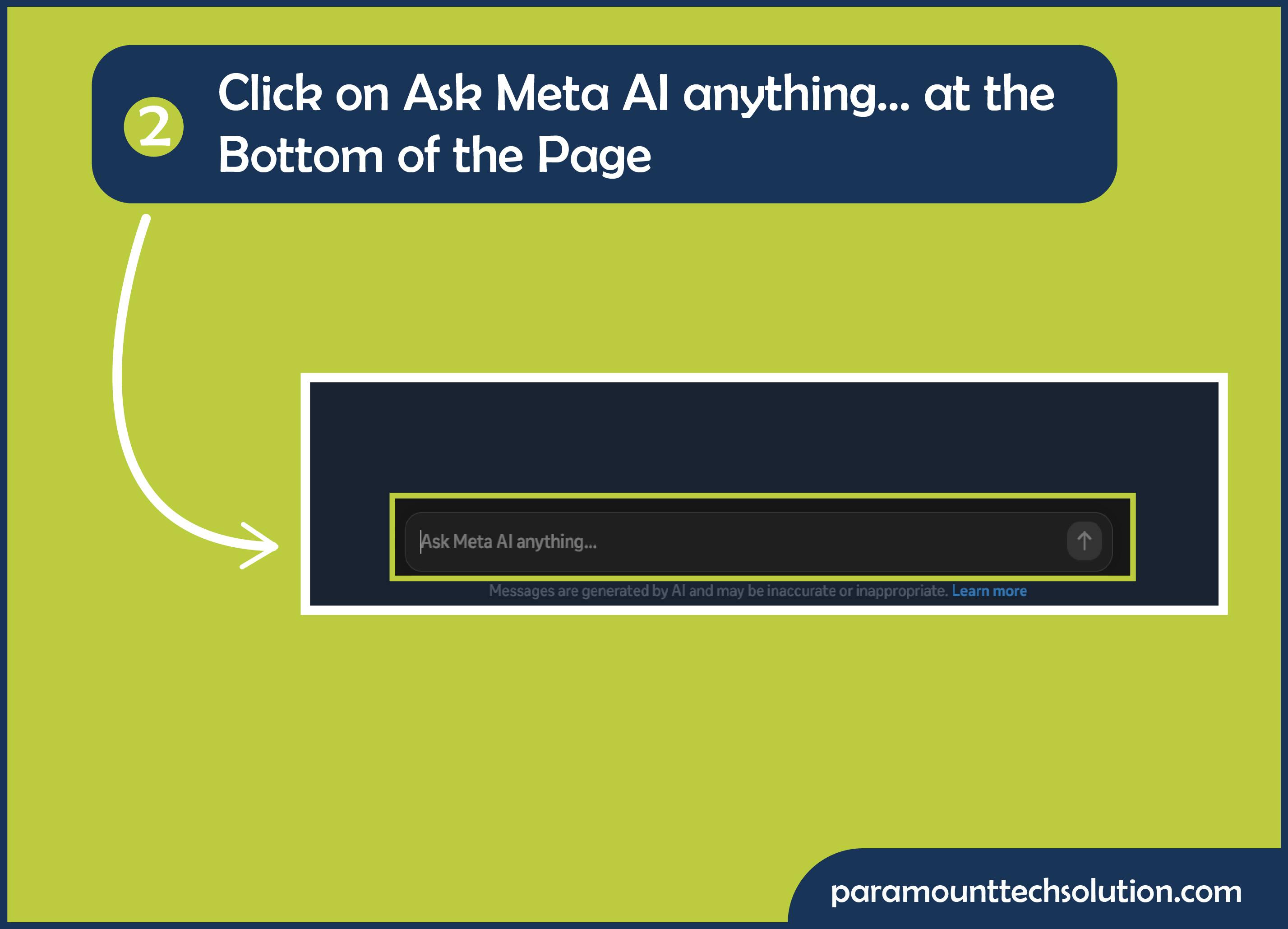 Click and select ask meta AI
