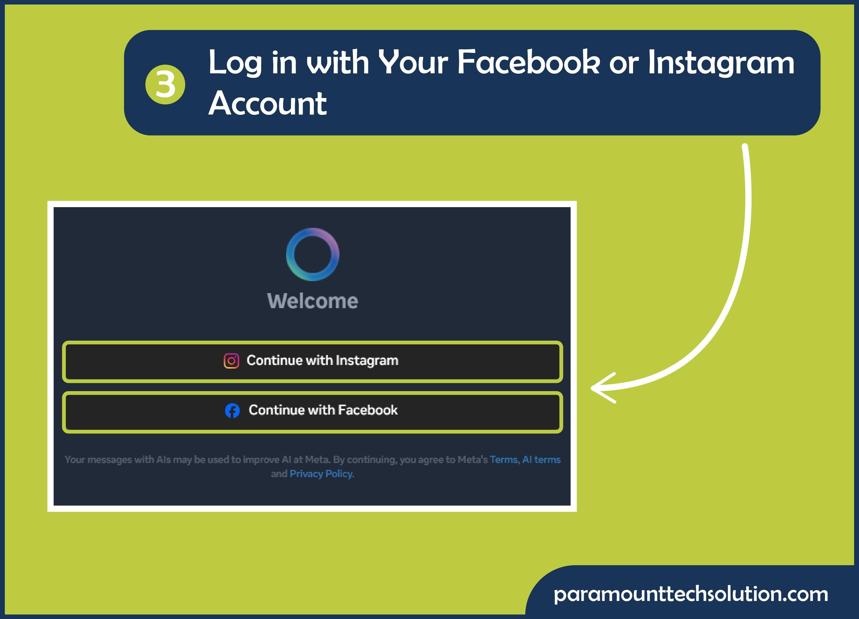 Use Instagram or FB account to login