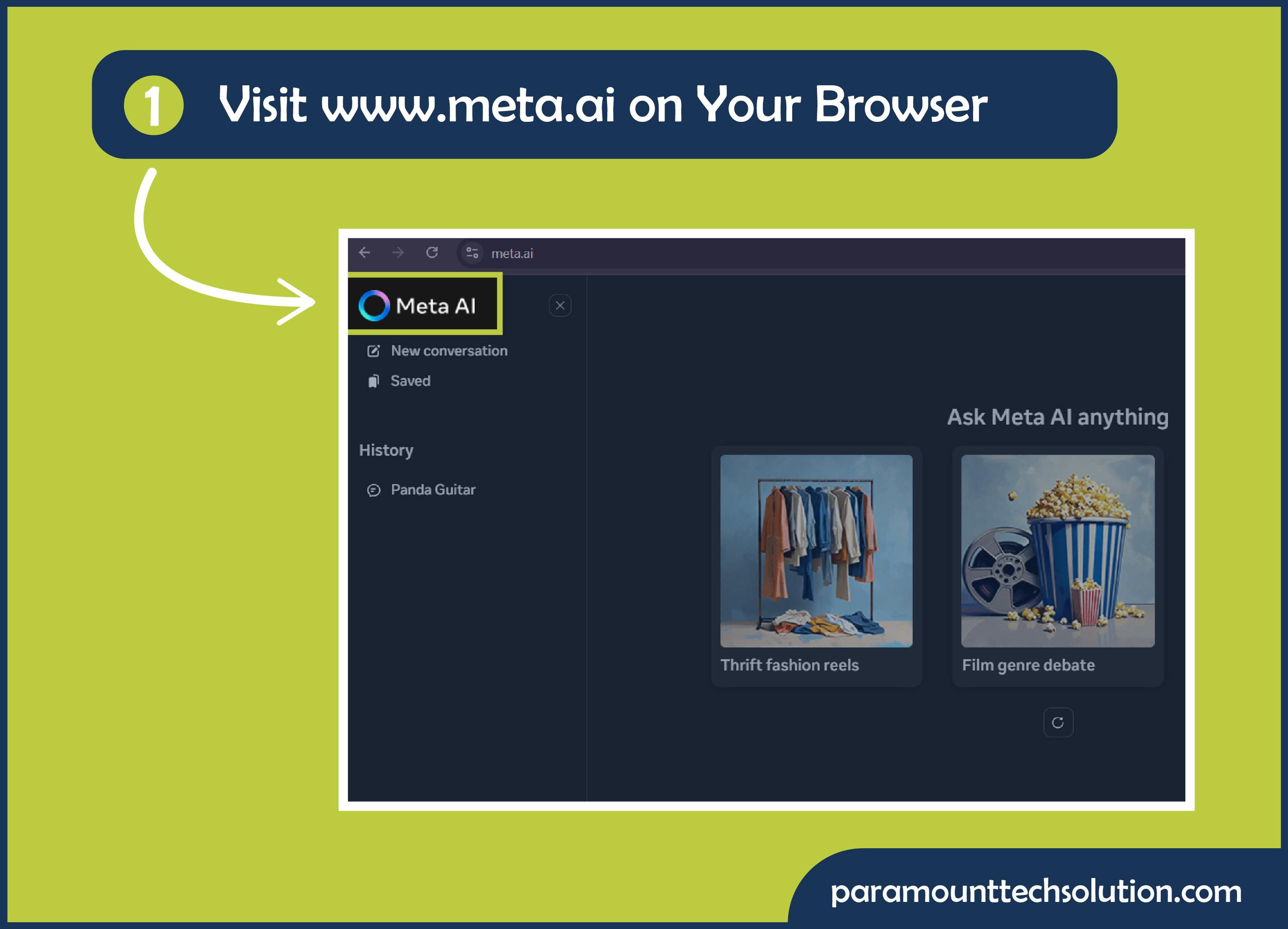 Visit meta .AI to create images