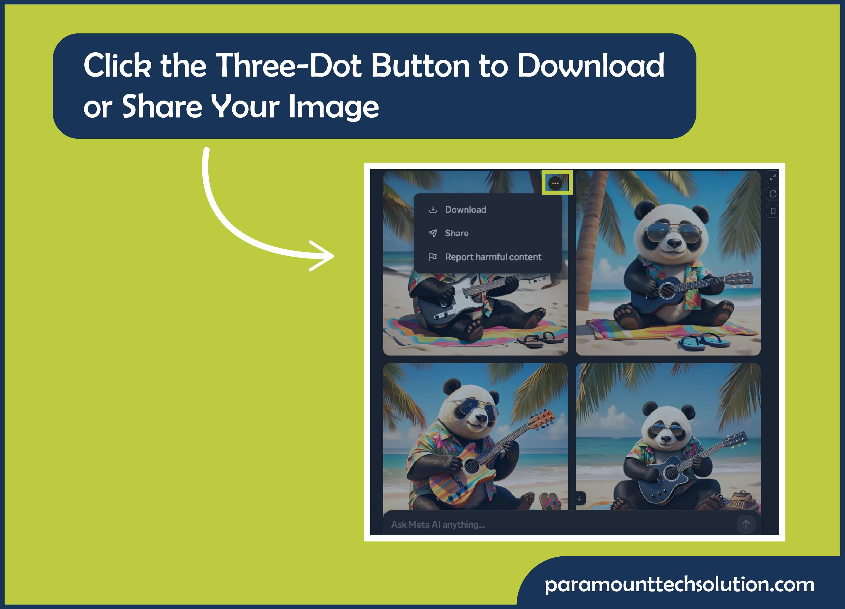 After creating images download to share image