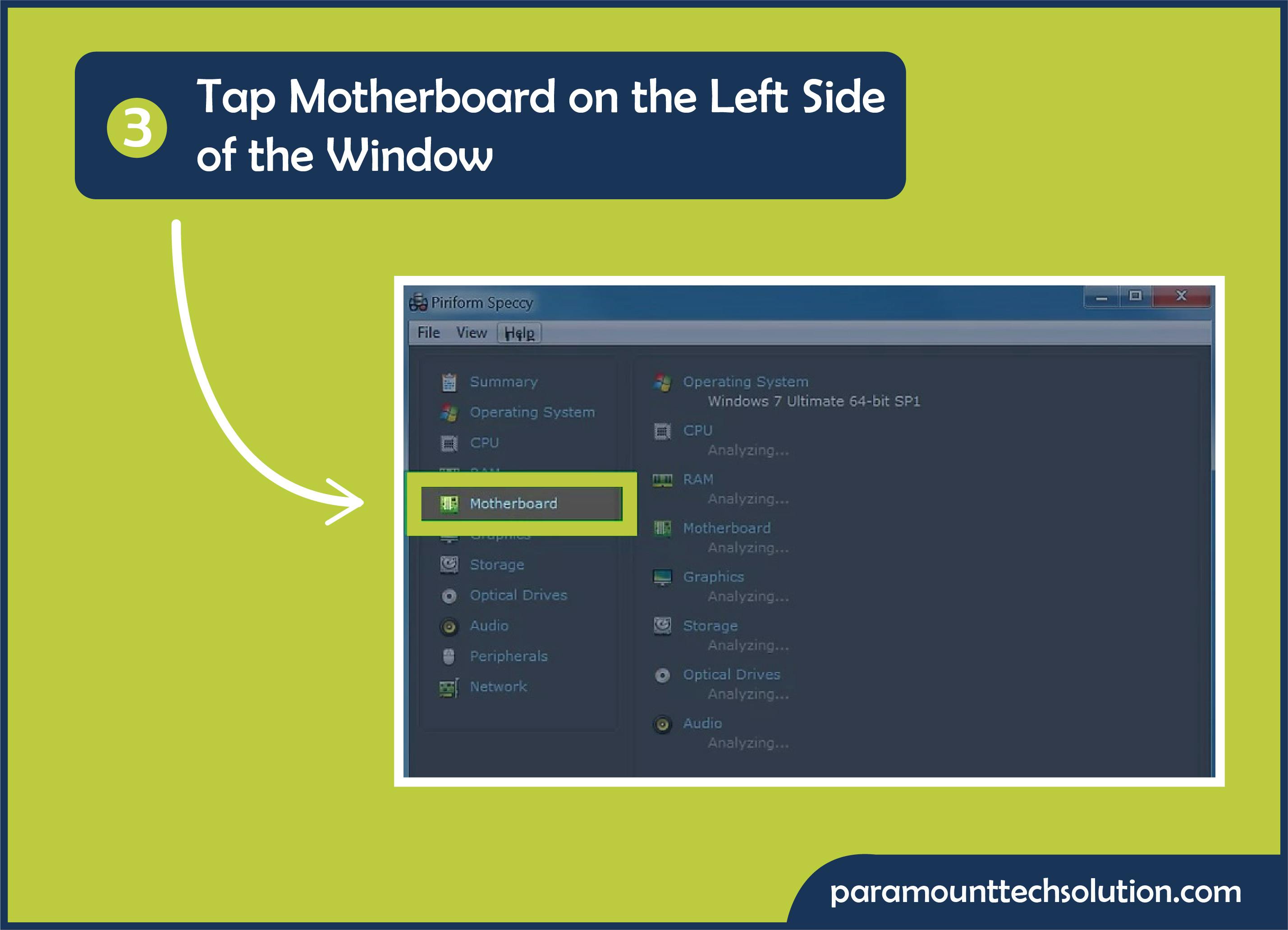 Check listed model in left side of window