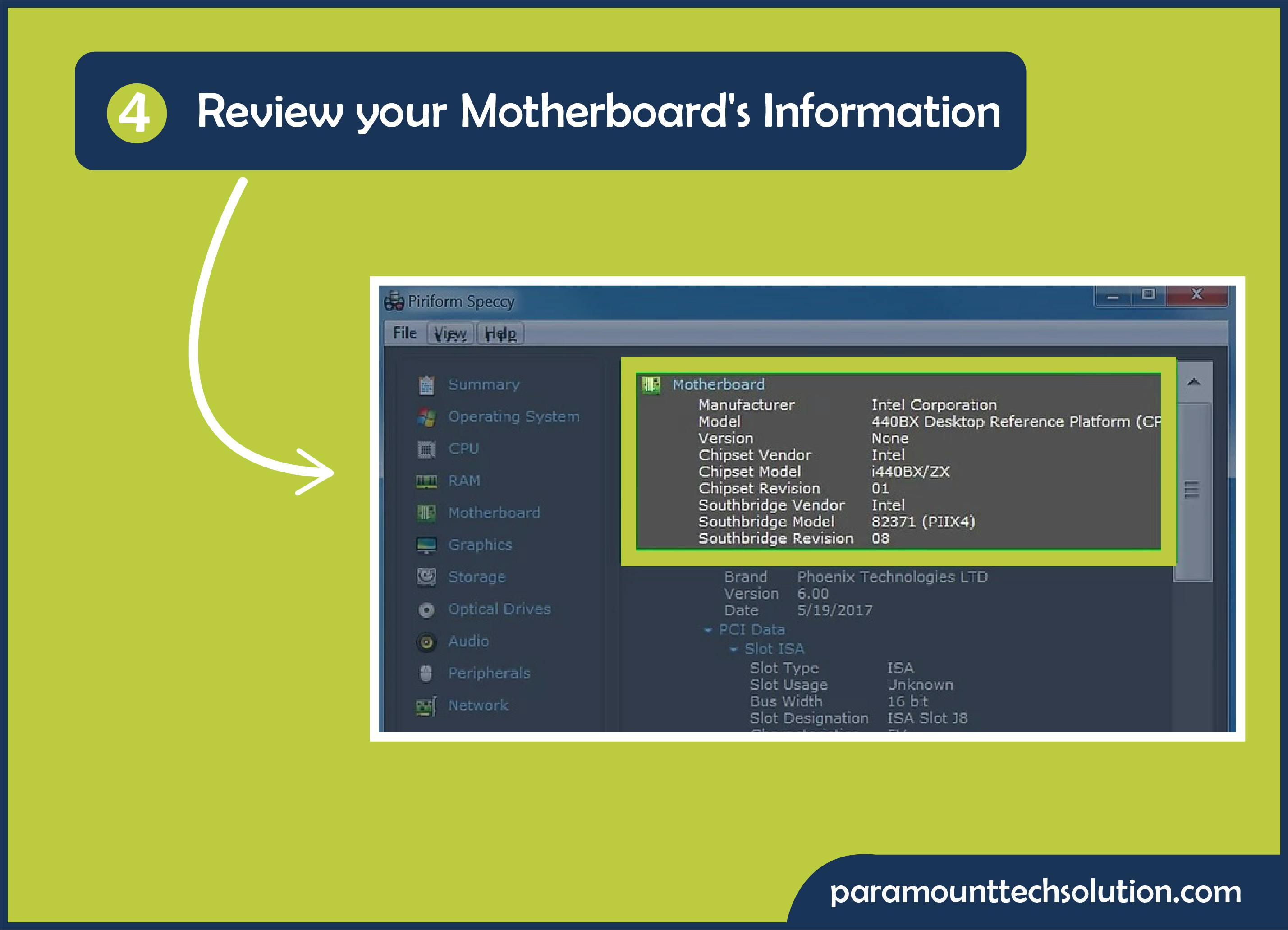 Review motherboard information