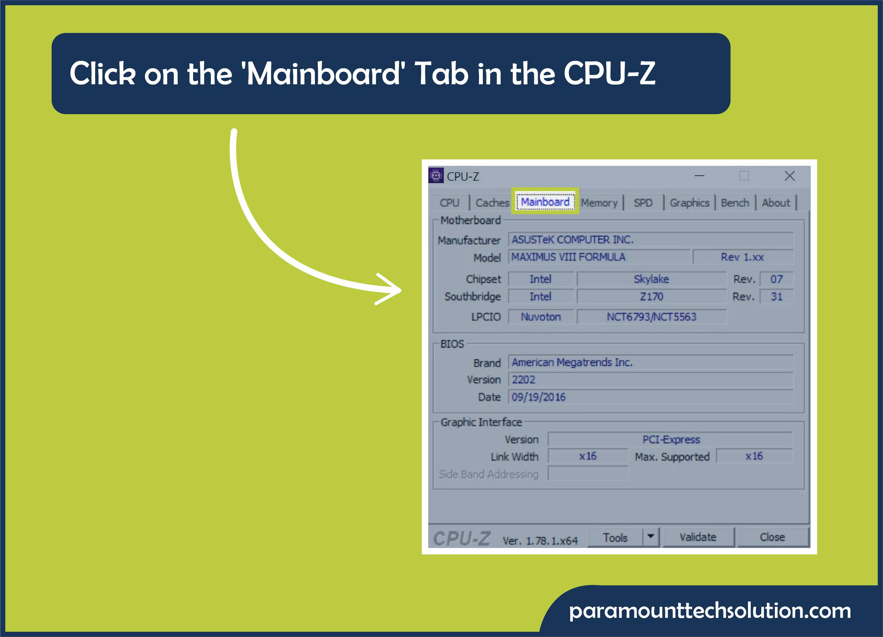 To check CPU z module click on mainboard