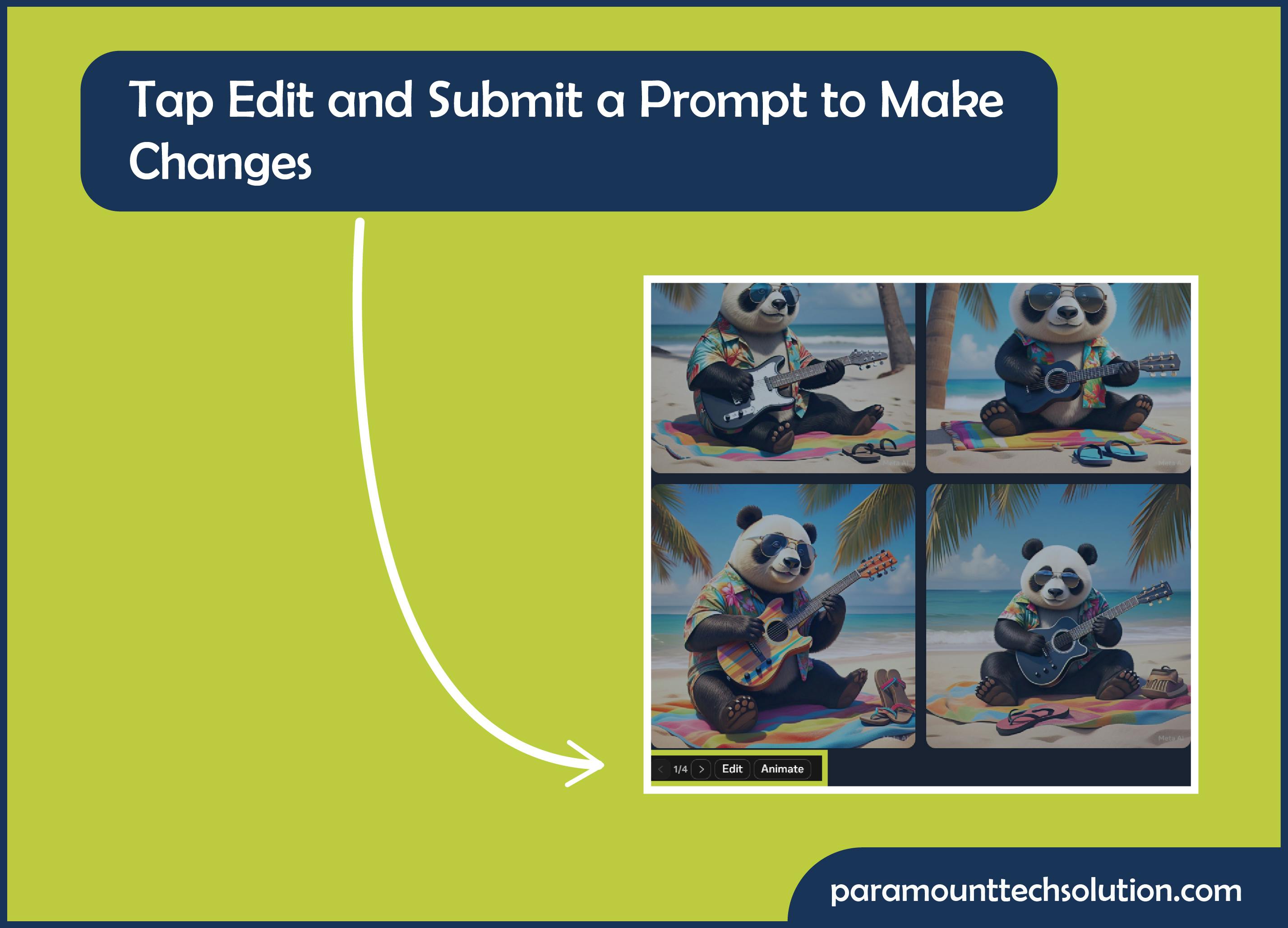 Tap edit and submit prompt to make changes