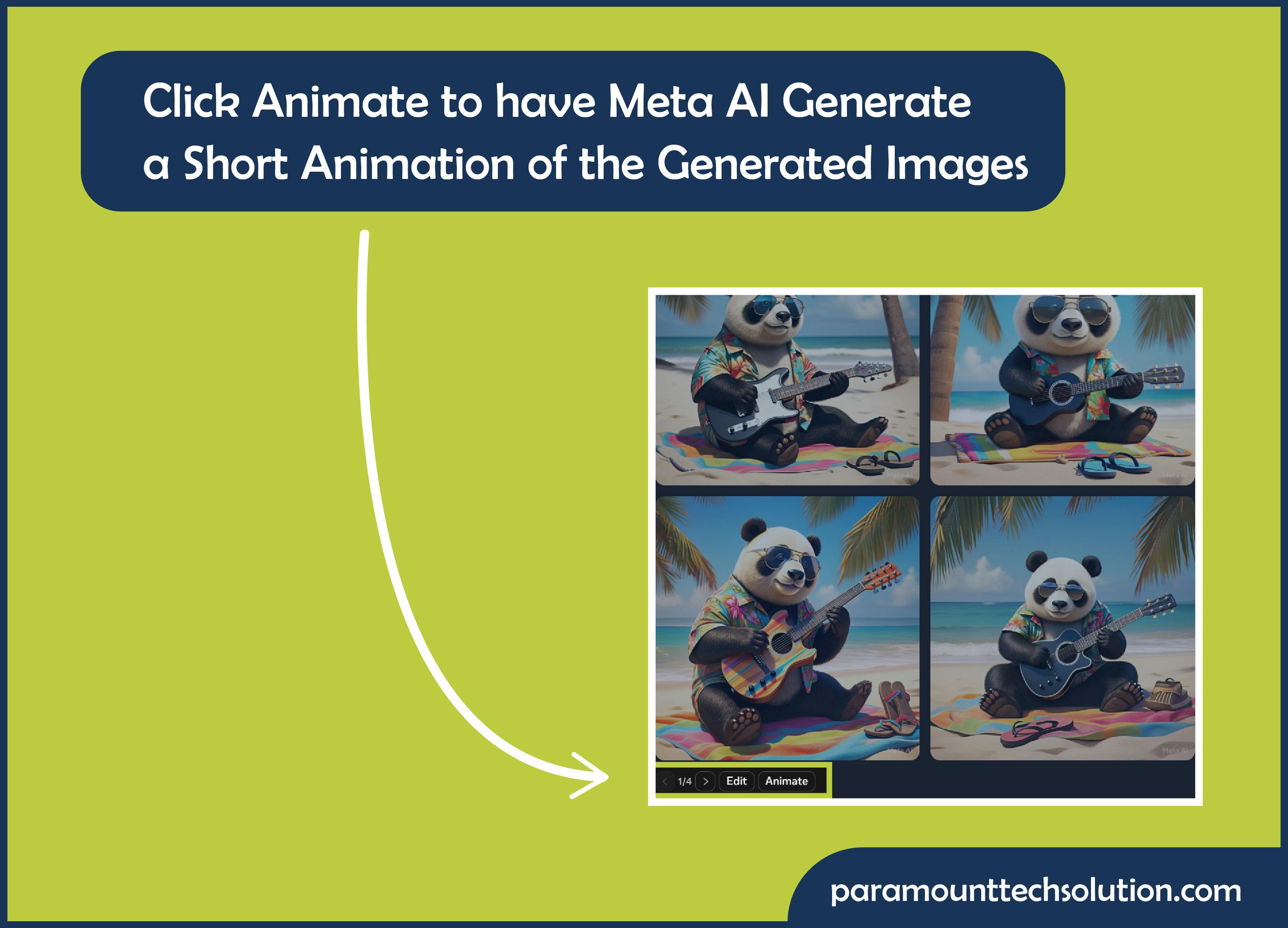 Click animate option to animate image