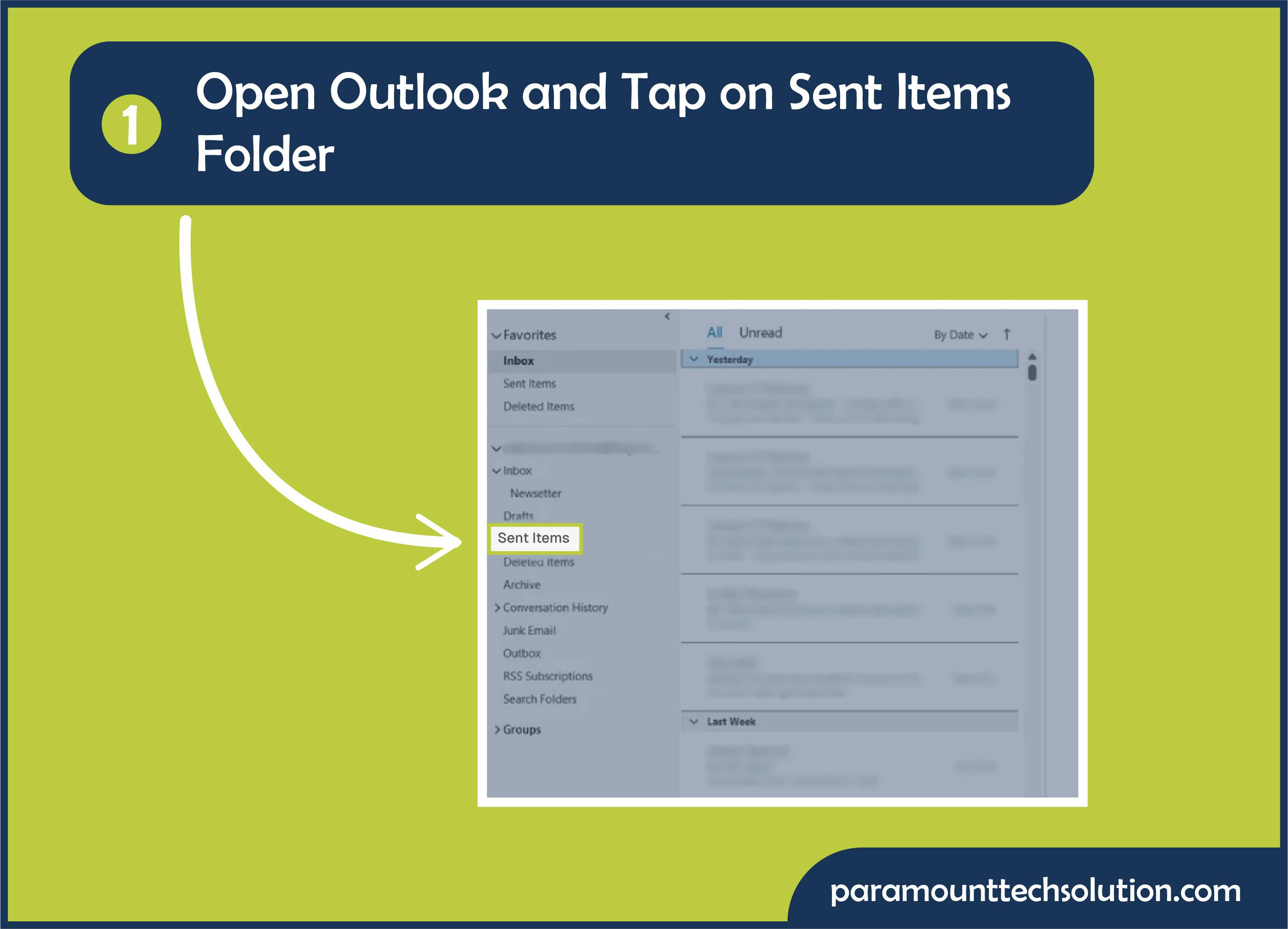 To recall email open outlook
