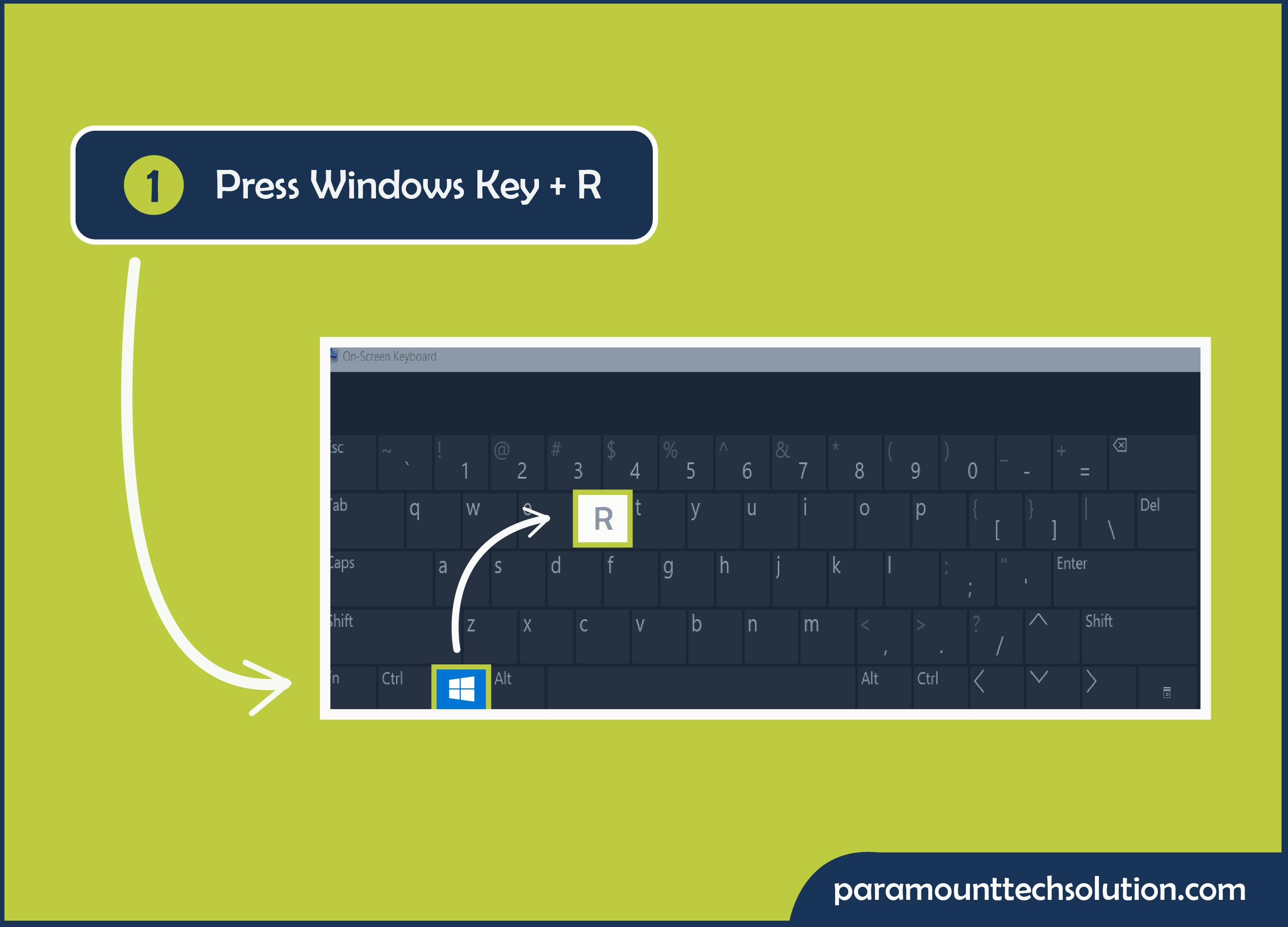 Use command line arguments with windows and r key