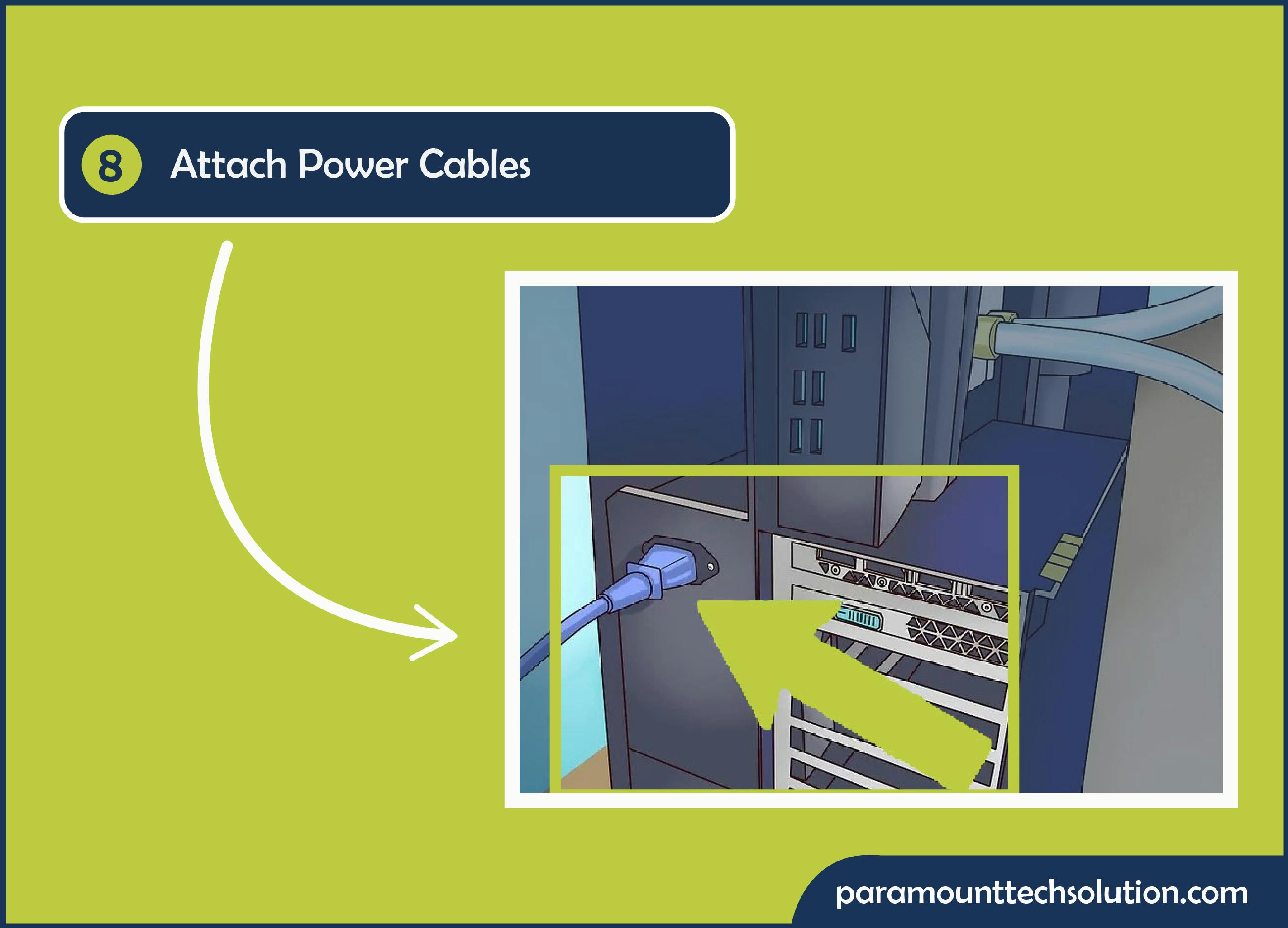 Attach power cables and run the system cooling without turning on the main computer