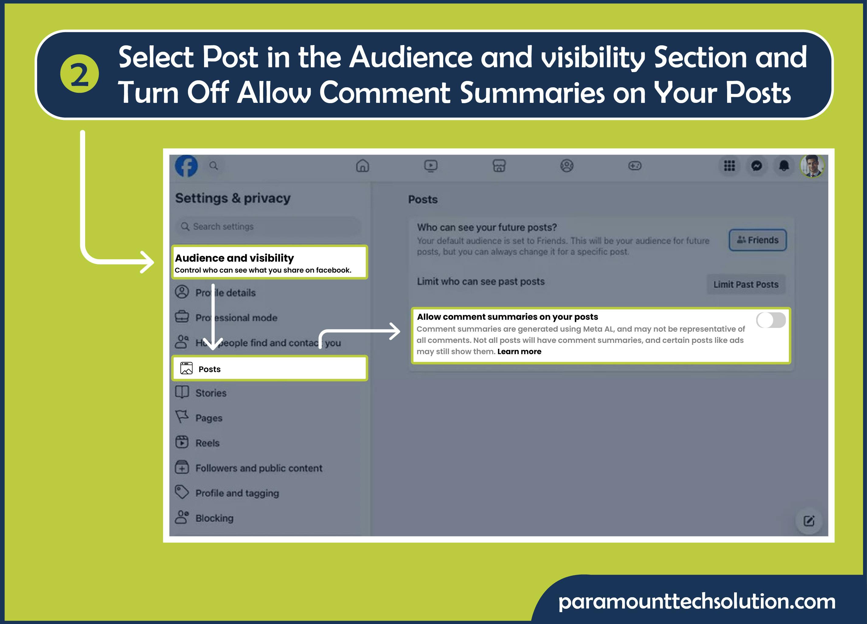  post the audience and set visibility