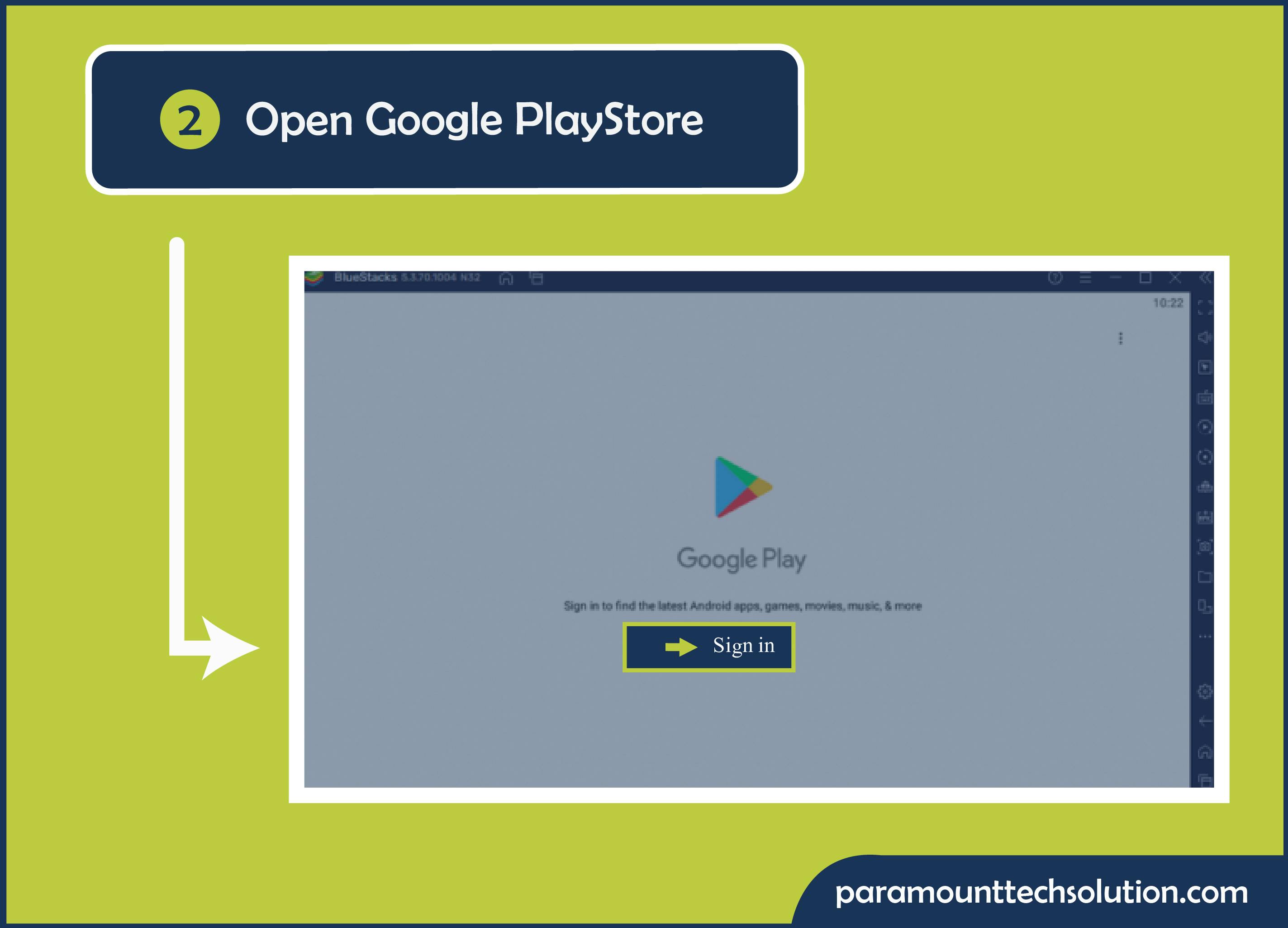 open Google PlayStore