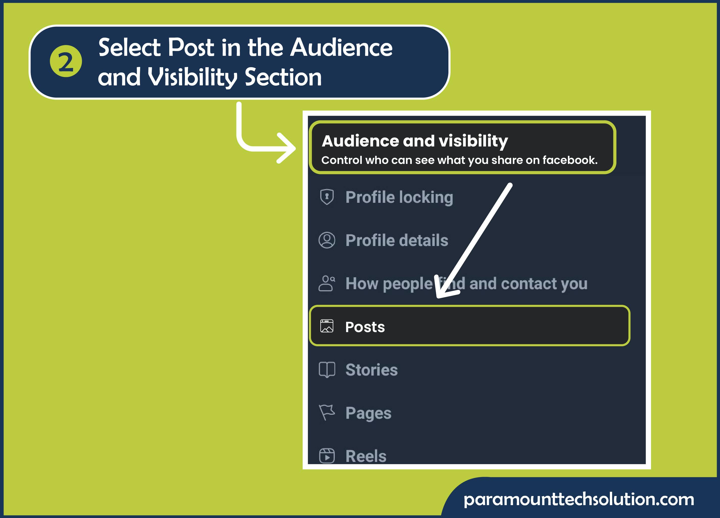 Select the post and set the visibility 