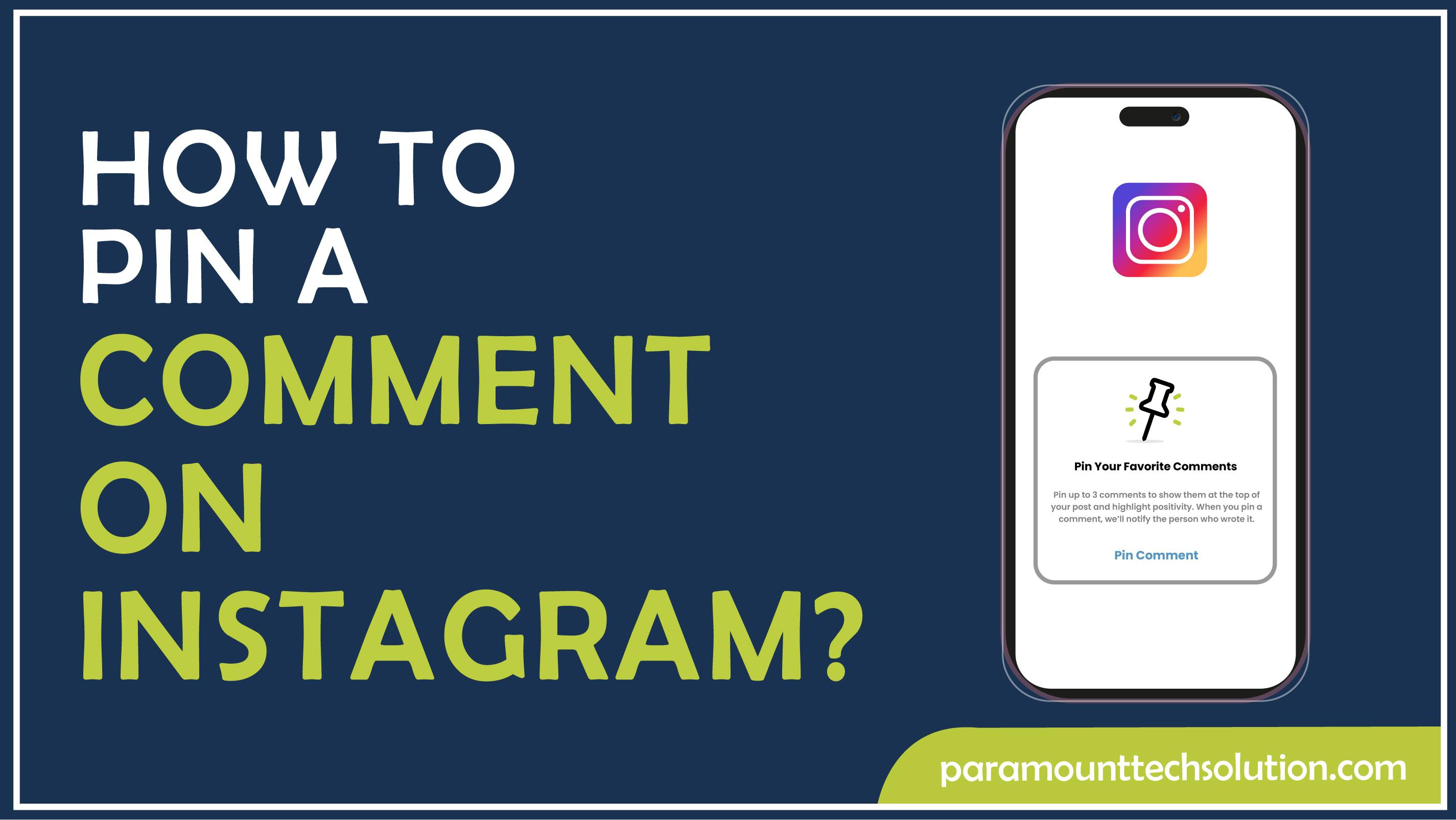 How to pin a comment on Instagram for mobile devices and PC
