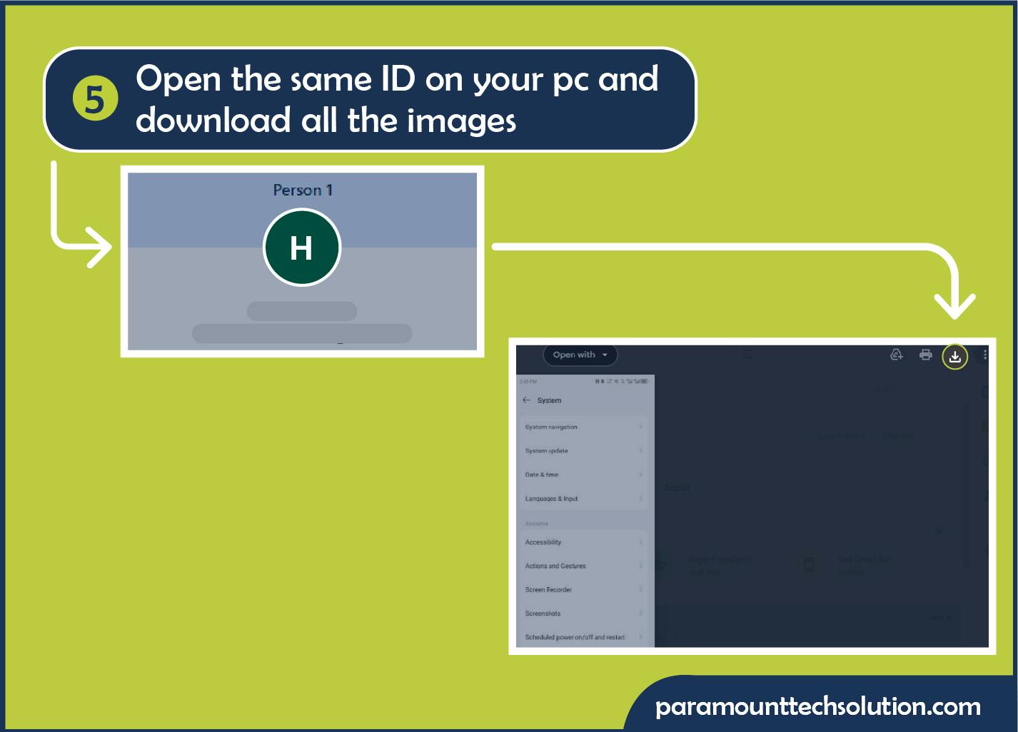 Use same iCloud account id with Gmail to move your photo