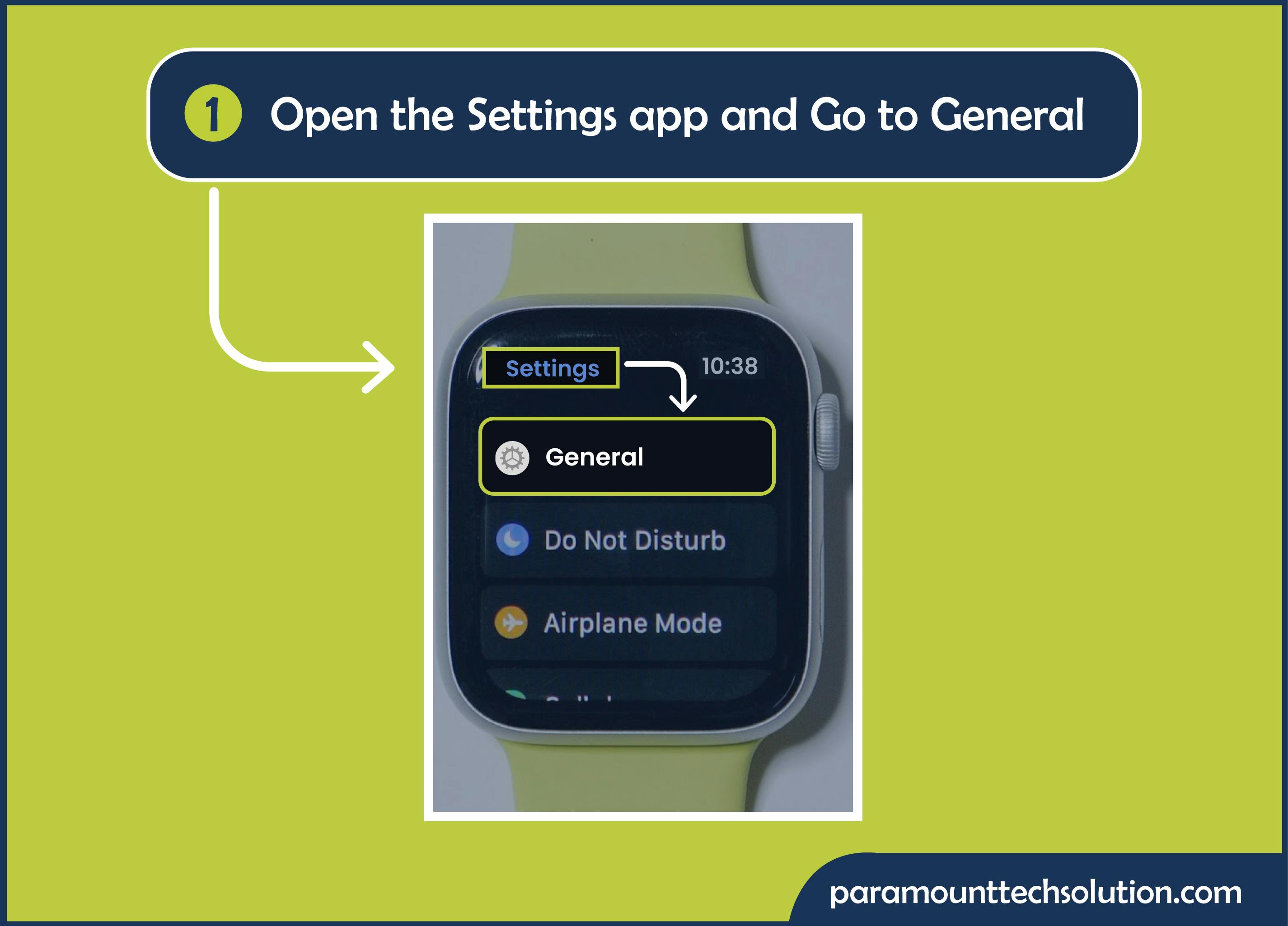 To shut down Apple Watch,  open the Settings app