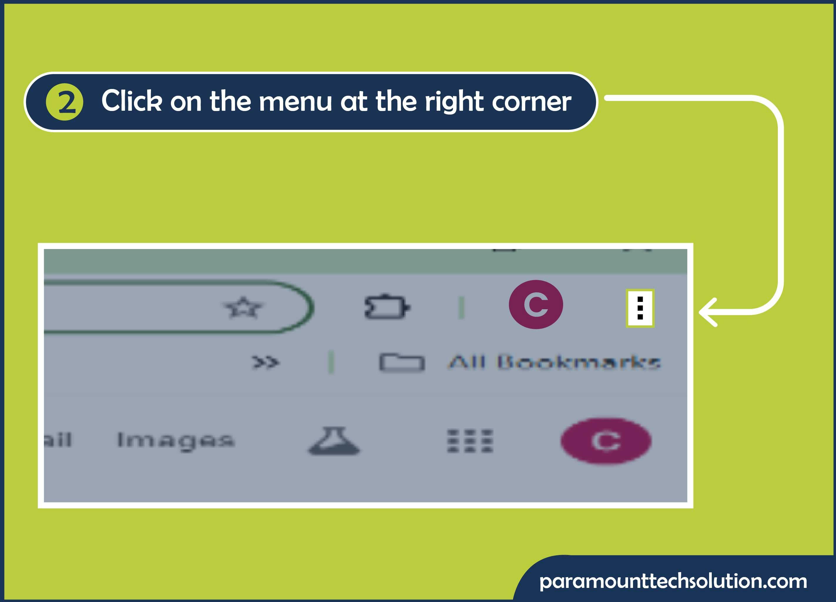 go to the menu of chrome browsers 