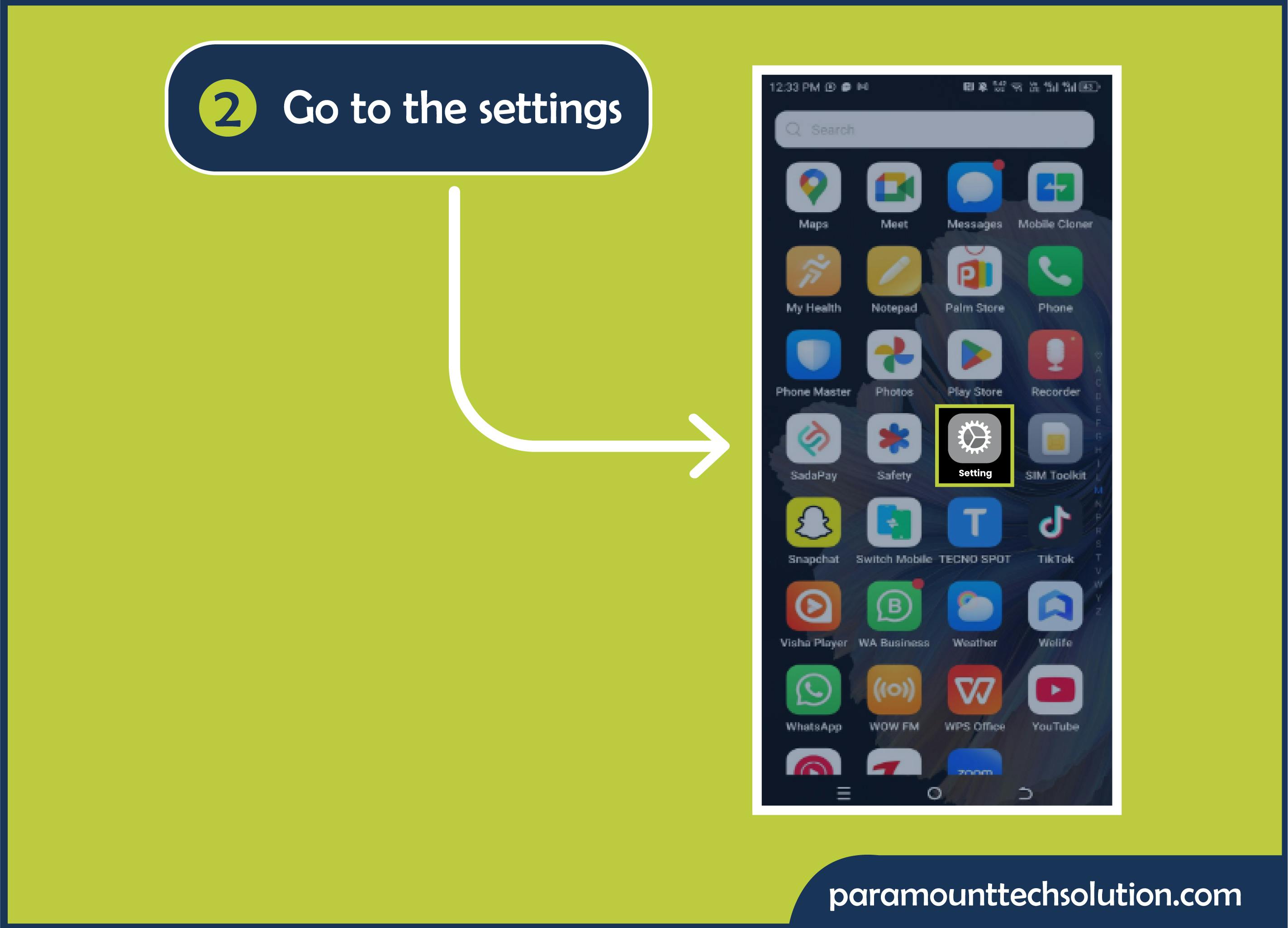 To remove horizontal lines on your android device press powered off button