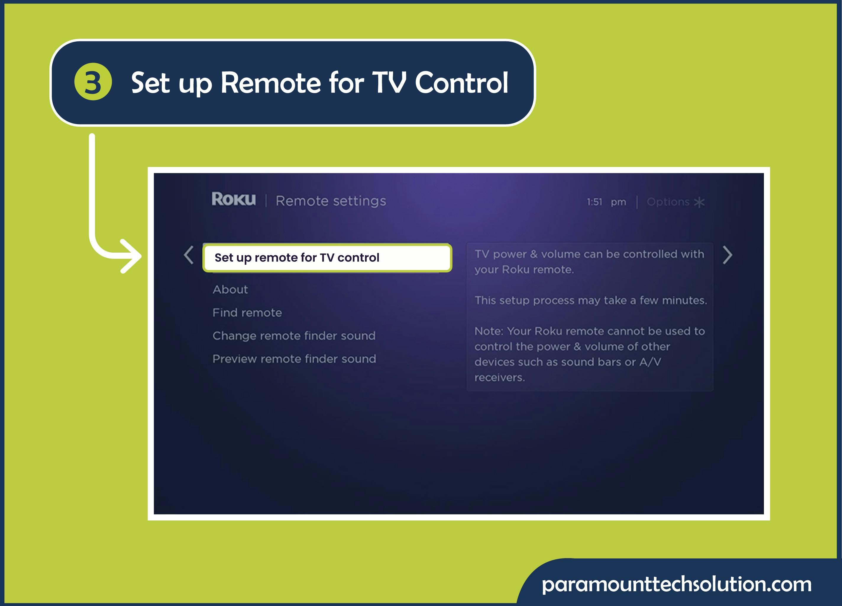  setup the remote control with ruku setting