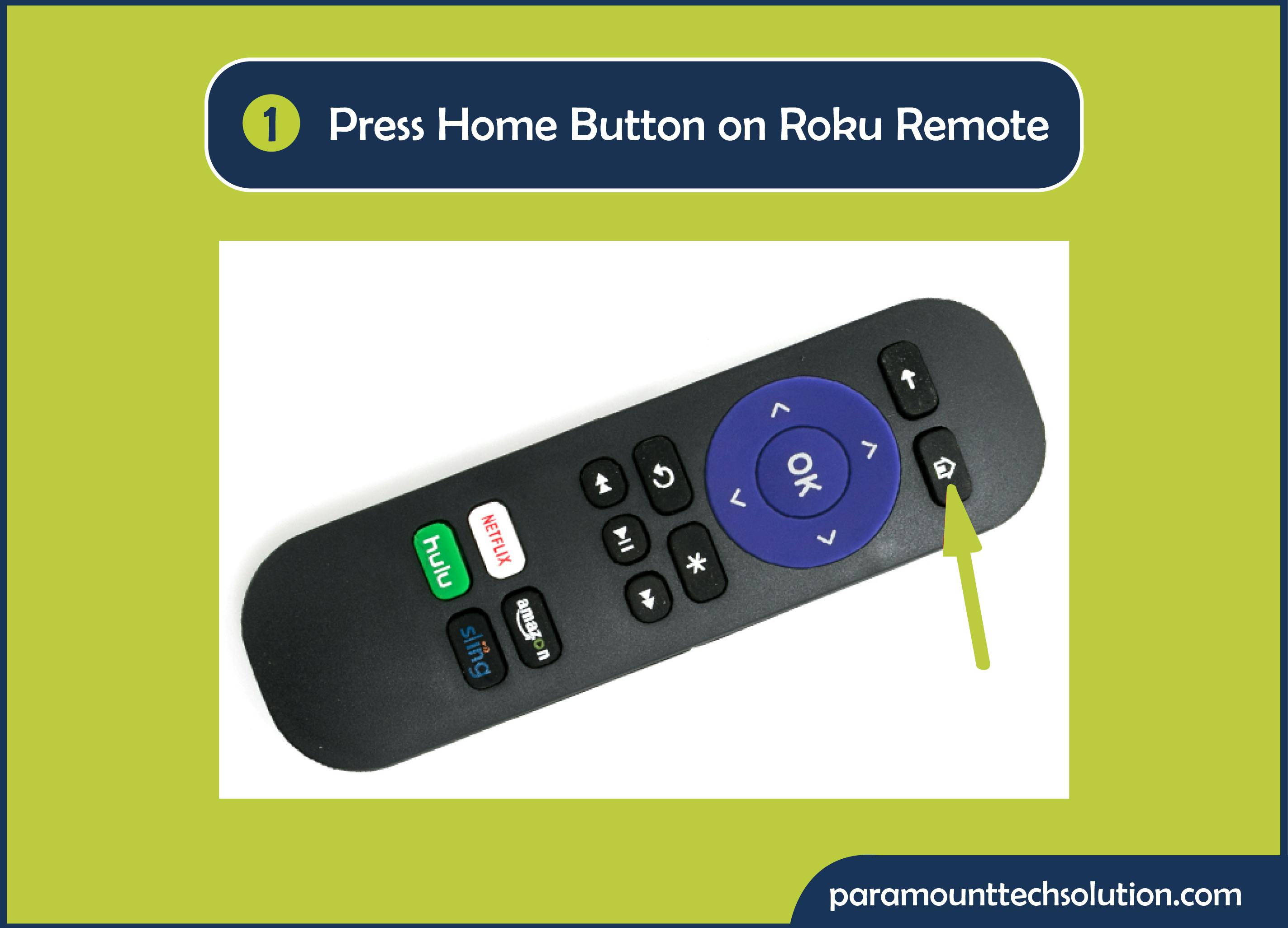How to pair ruku remote click on the home button