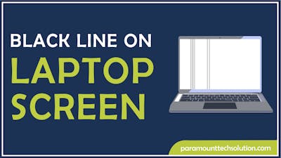 The black line on the laptop screen hp