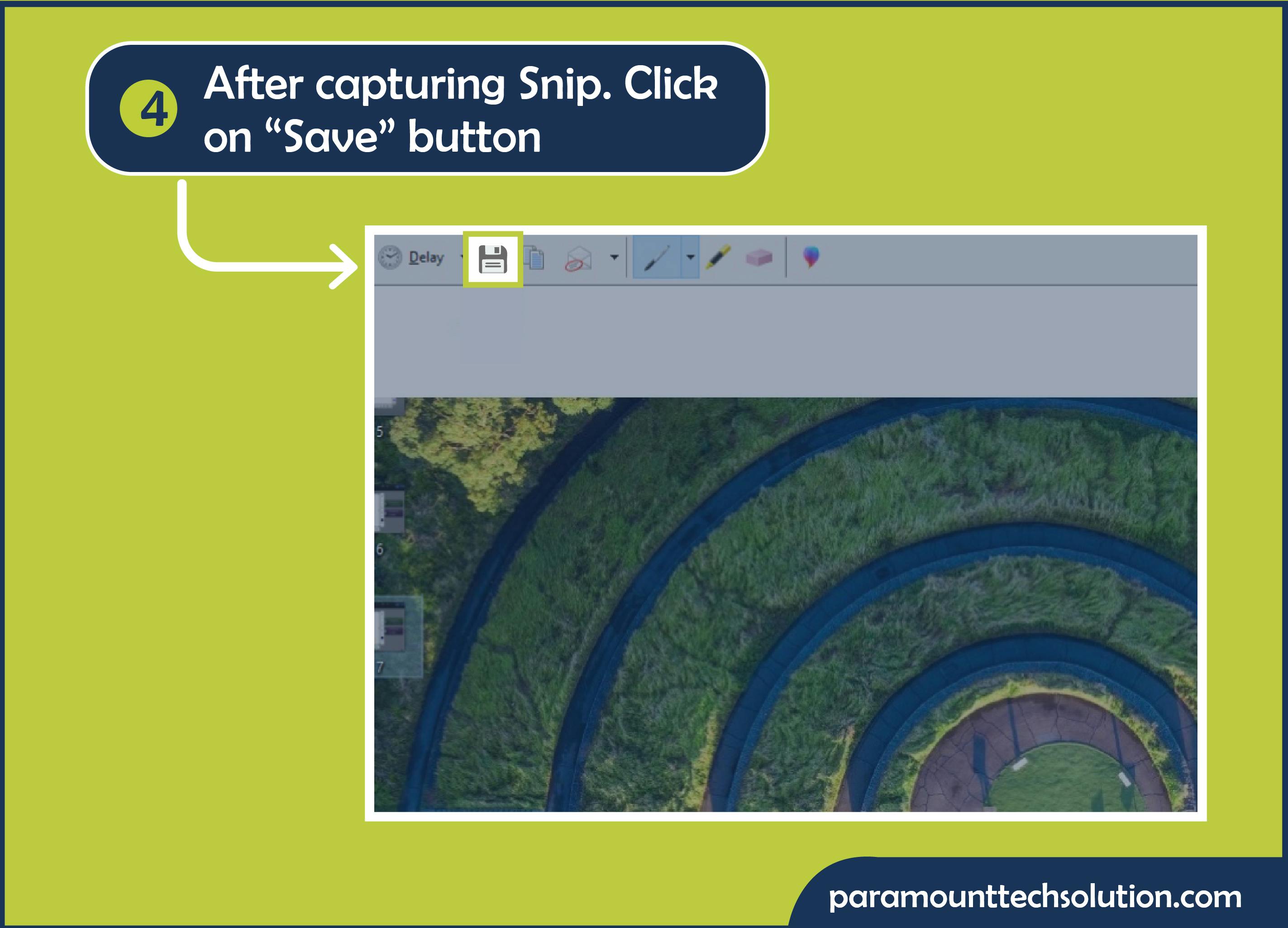 With the help of the snipping tool on Dell after capturing Snip. Click on the “Save” button