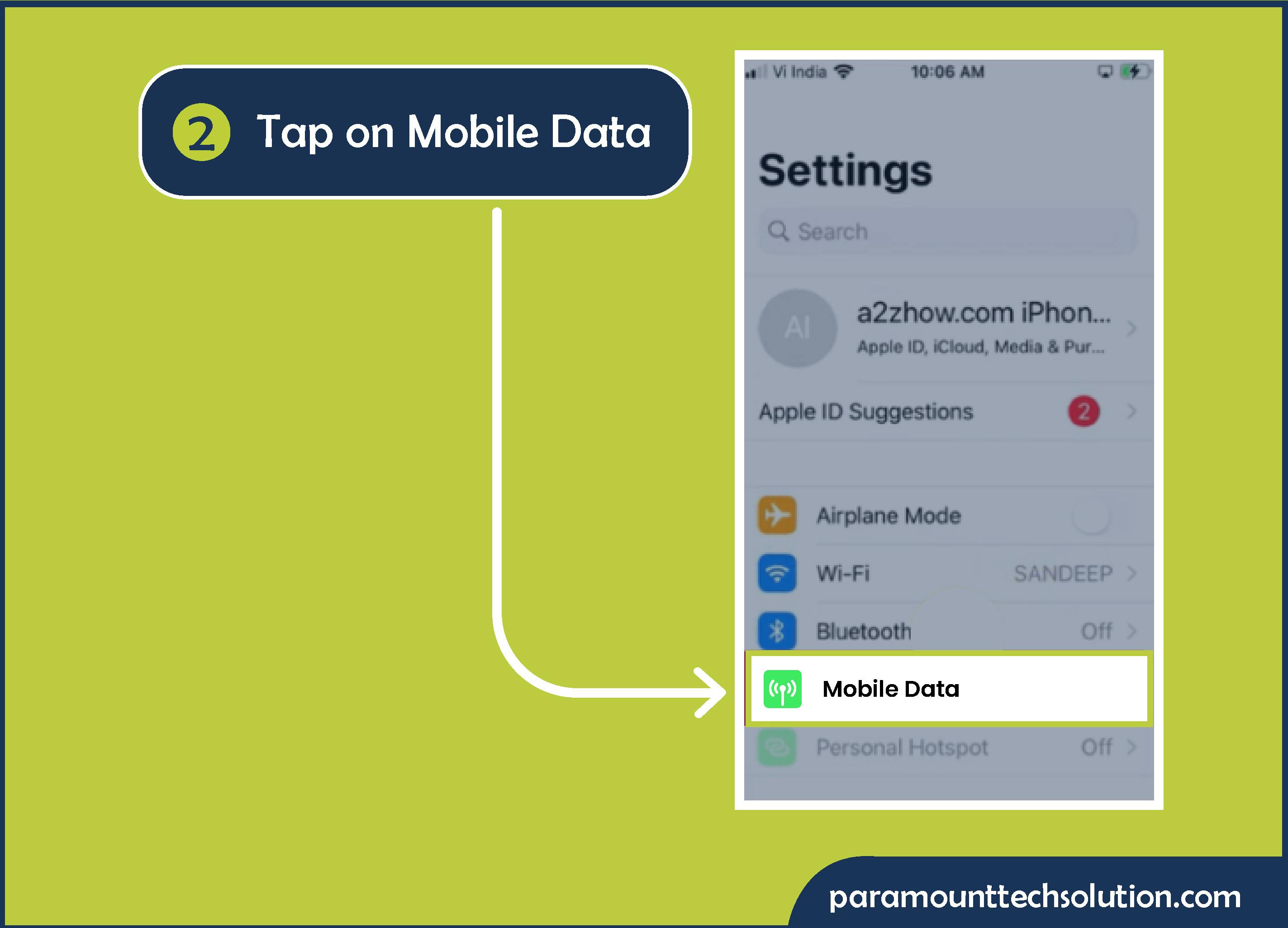 By enabling data roaming phone keeps going into SOS mode. Step 1: Go to Settings