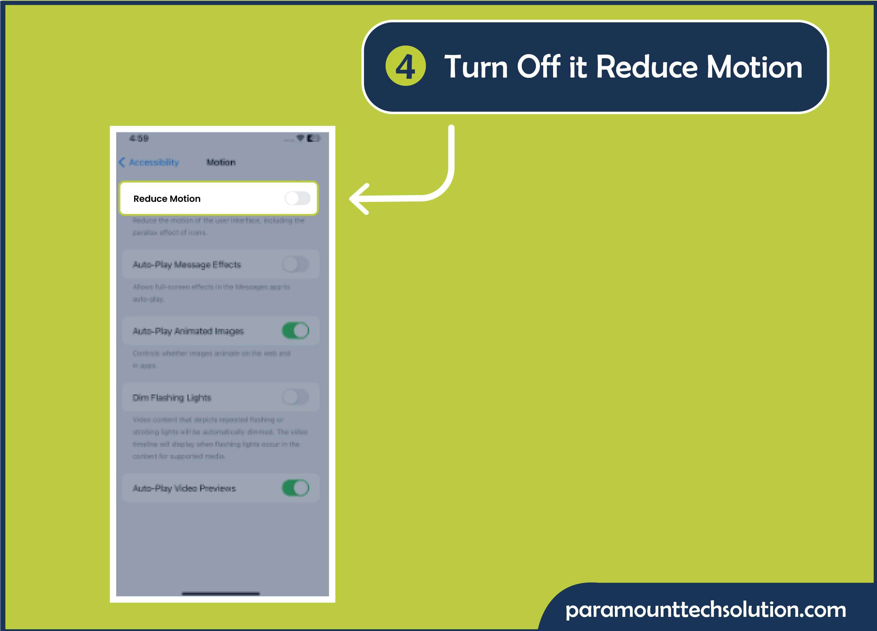 Reduce Motion Step 1: Go to settings>General