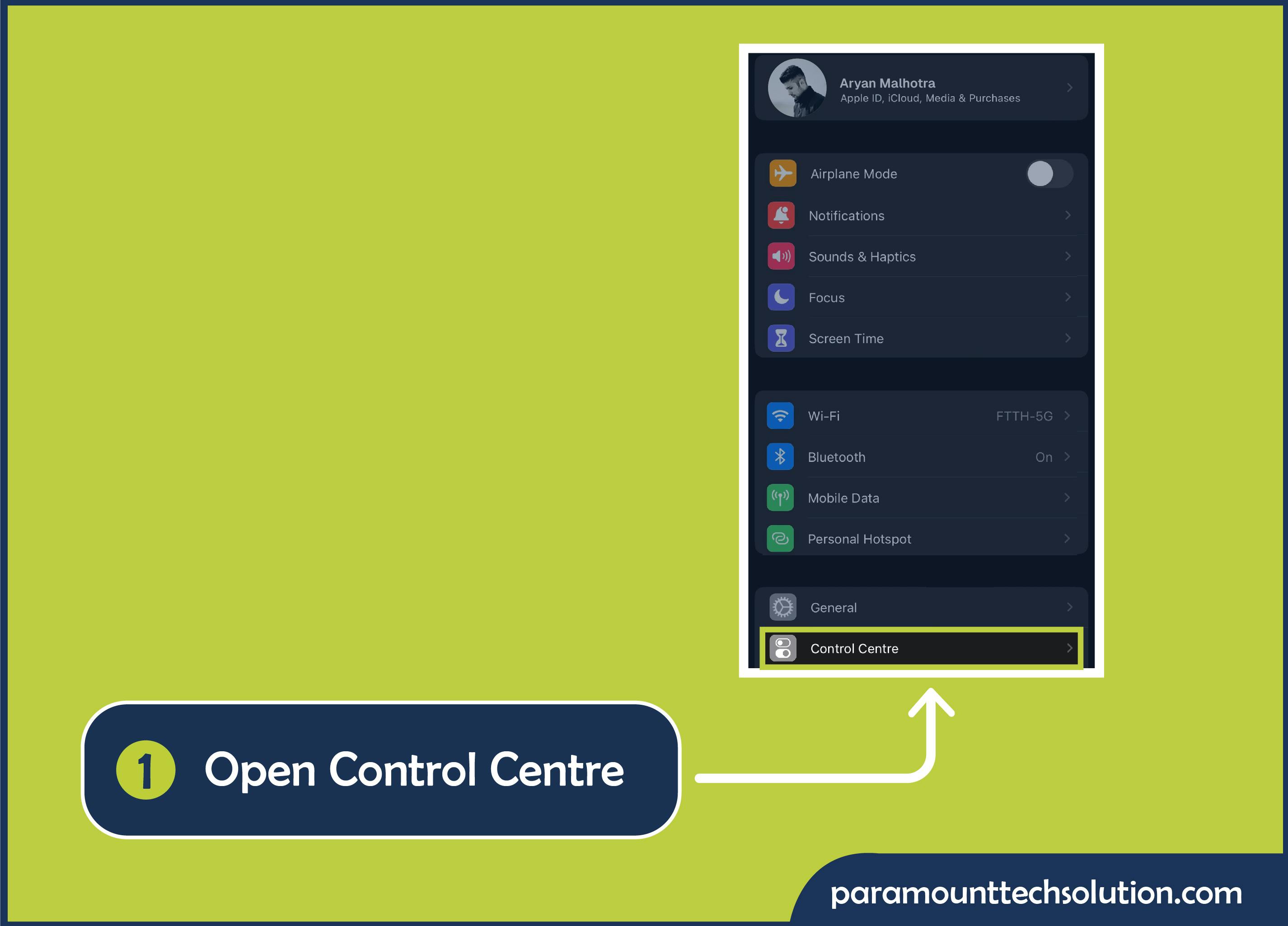How to Share Screen on iPhone? For screen zoom in iphone,Go to Settings and open Control Centre. active the Zoom iPhone screen sharing