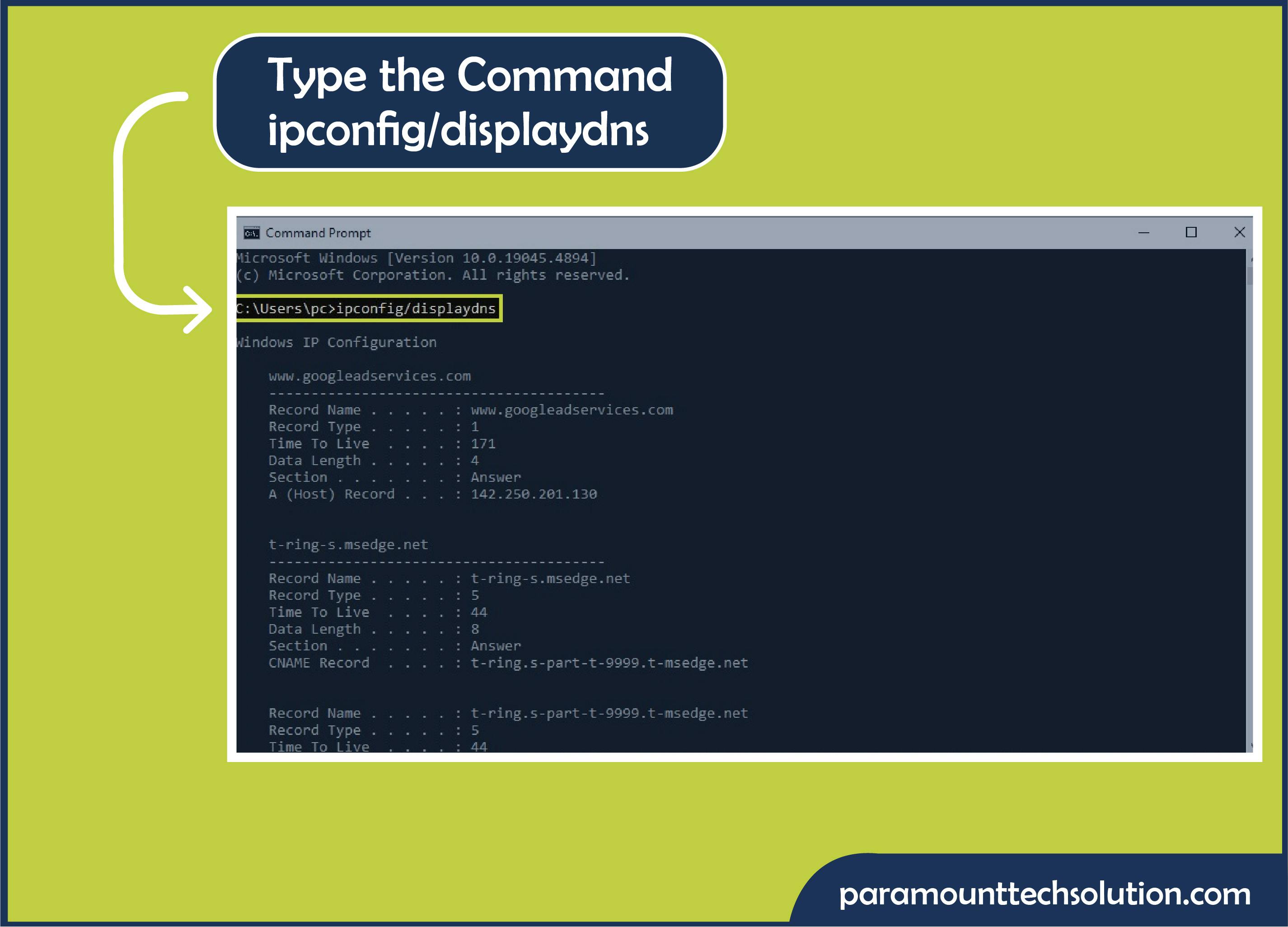 To Delete Incognito History on Windows type the Command ipconfig/flushdns and hit Enter