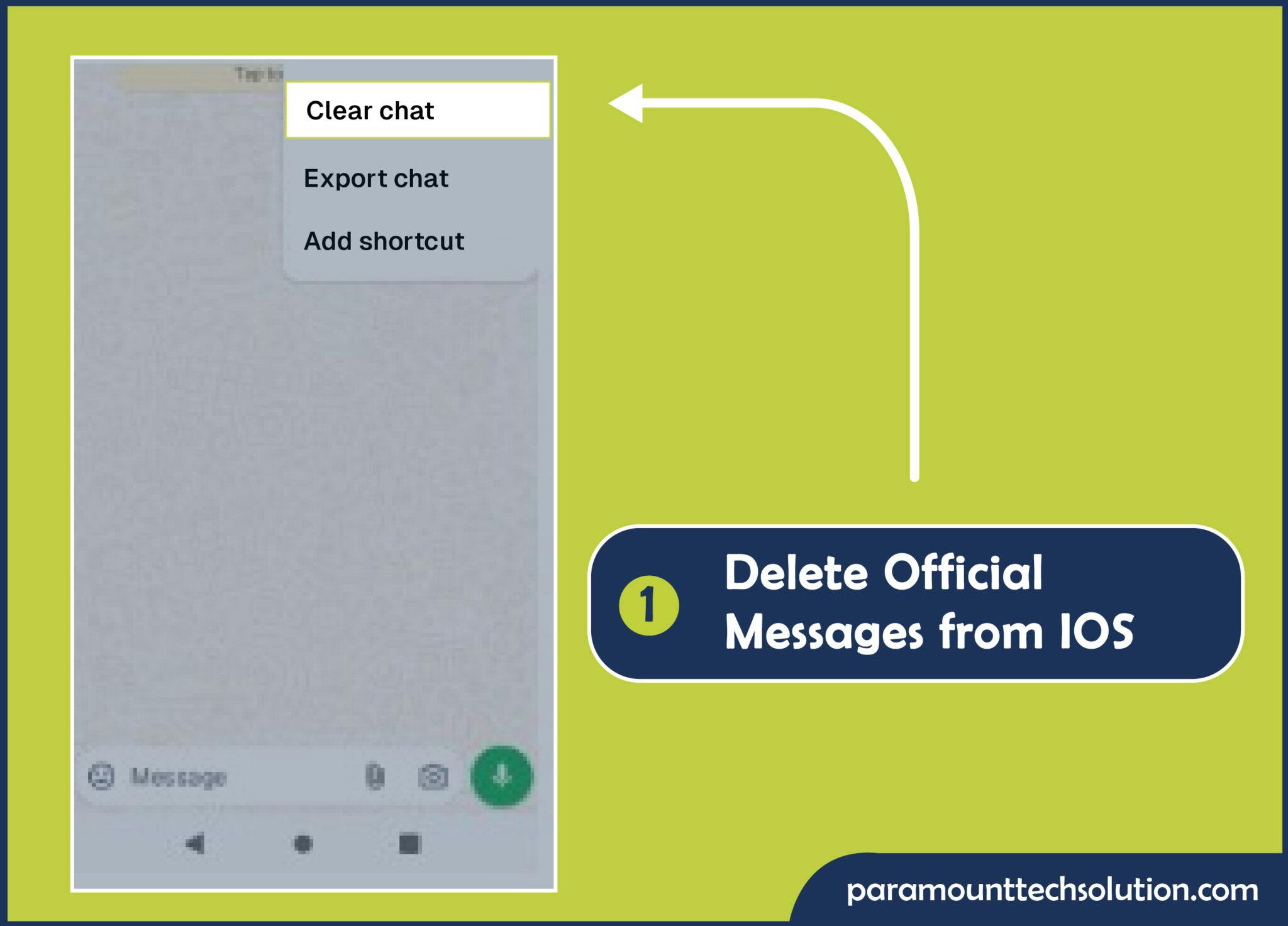 Remove official WhatsApp messages from your iOS