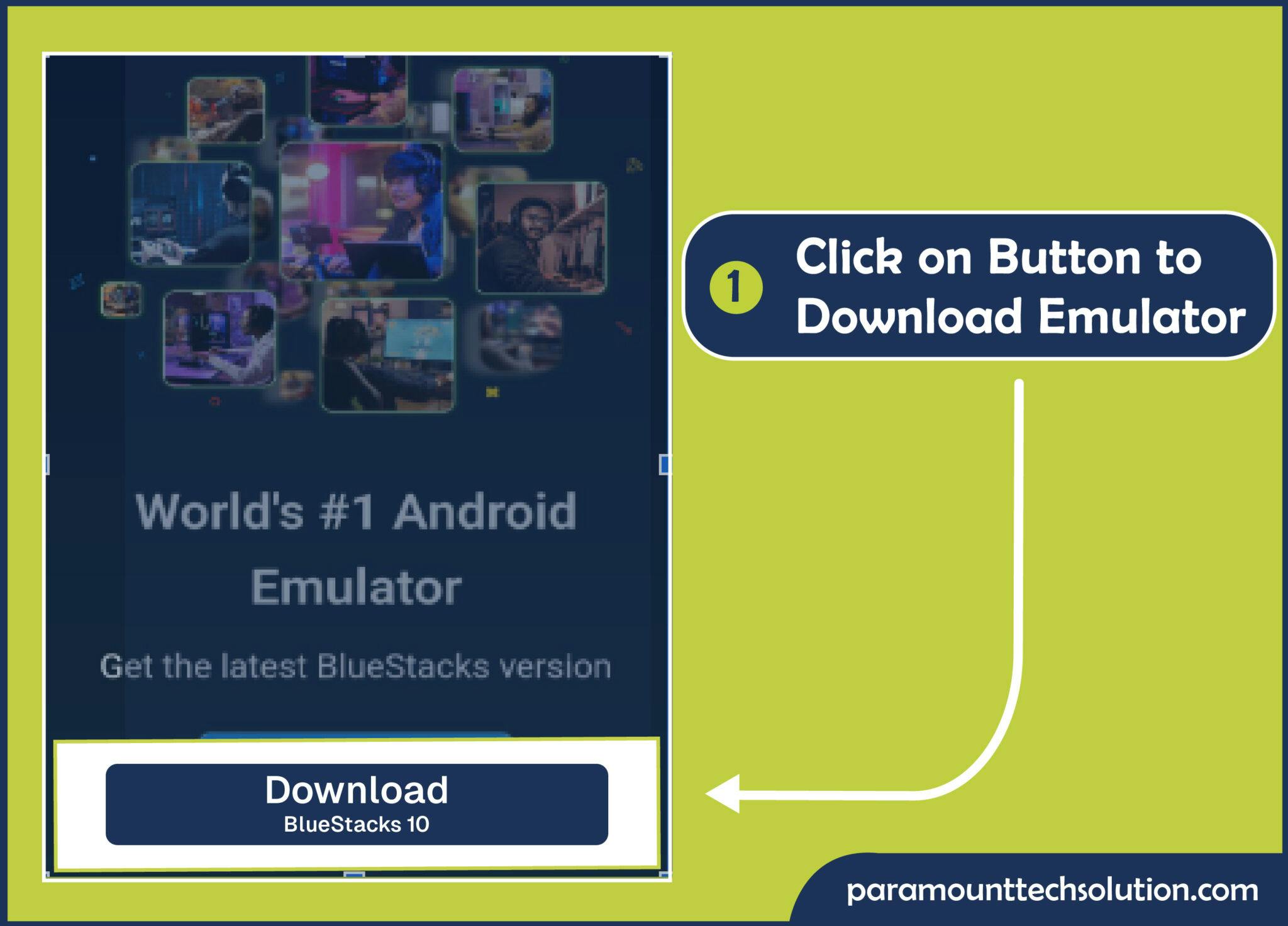 Install the Bluestacks emulator on your PC.