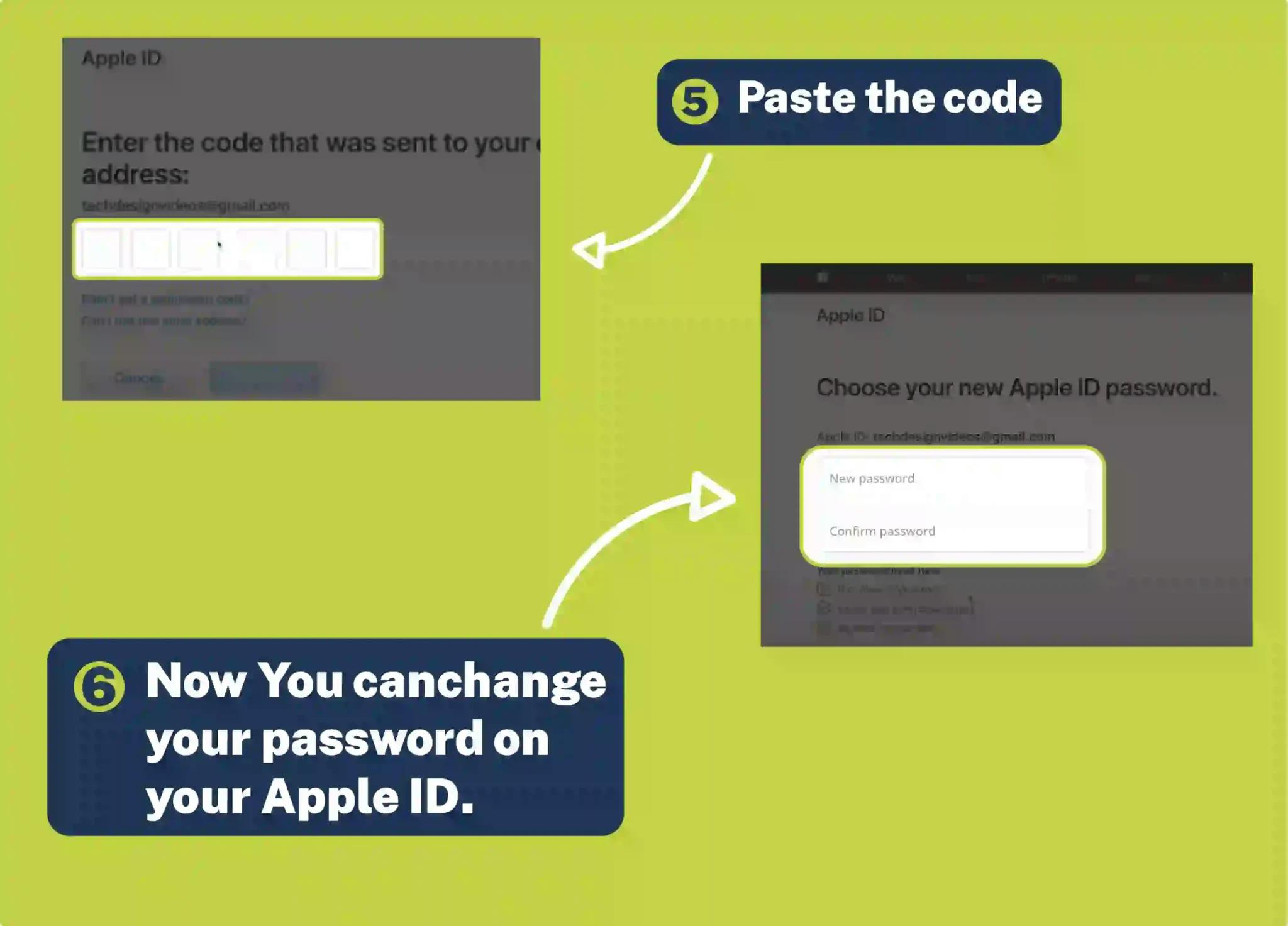To Reset Password on a Macbook paste your code and go to the reset your apple id option