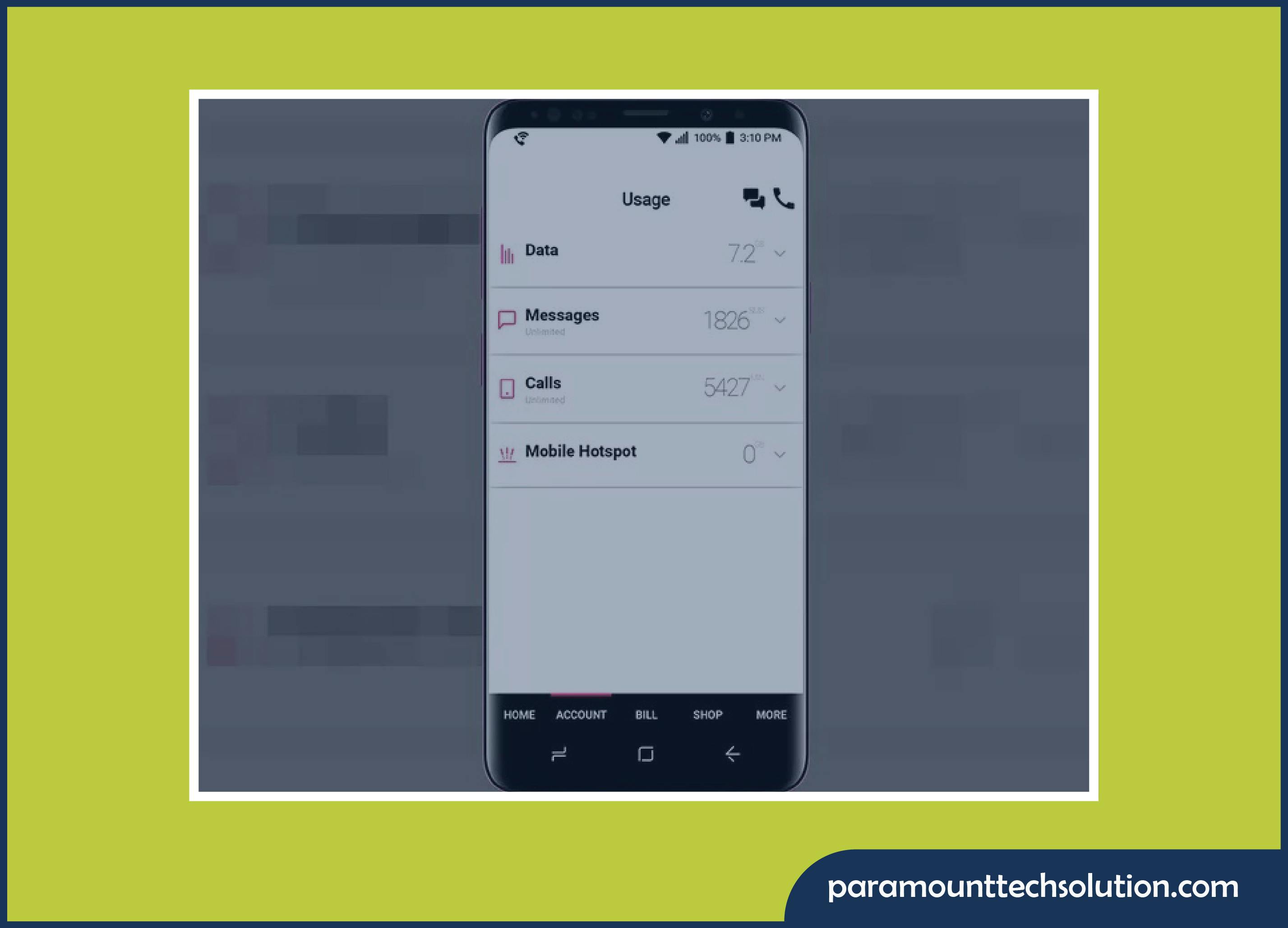 To  check T mobile data usage, go to Account > Plans and usage details > Usage