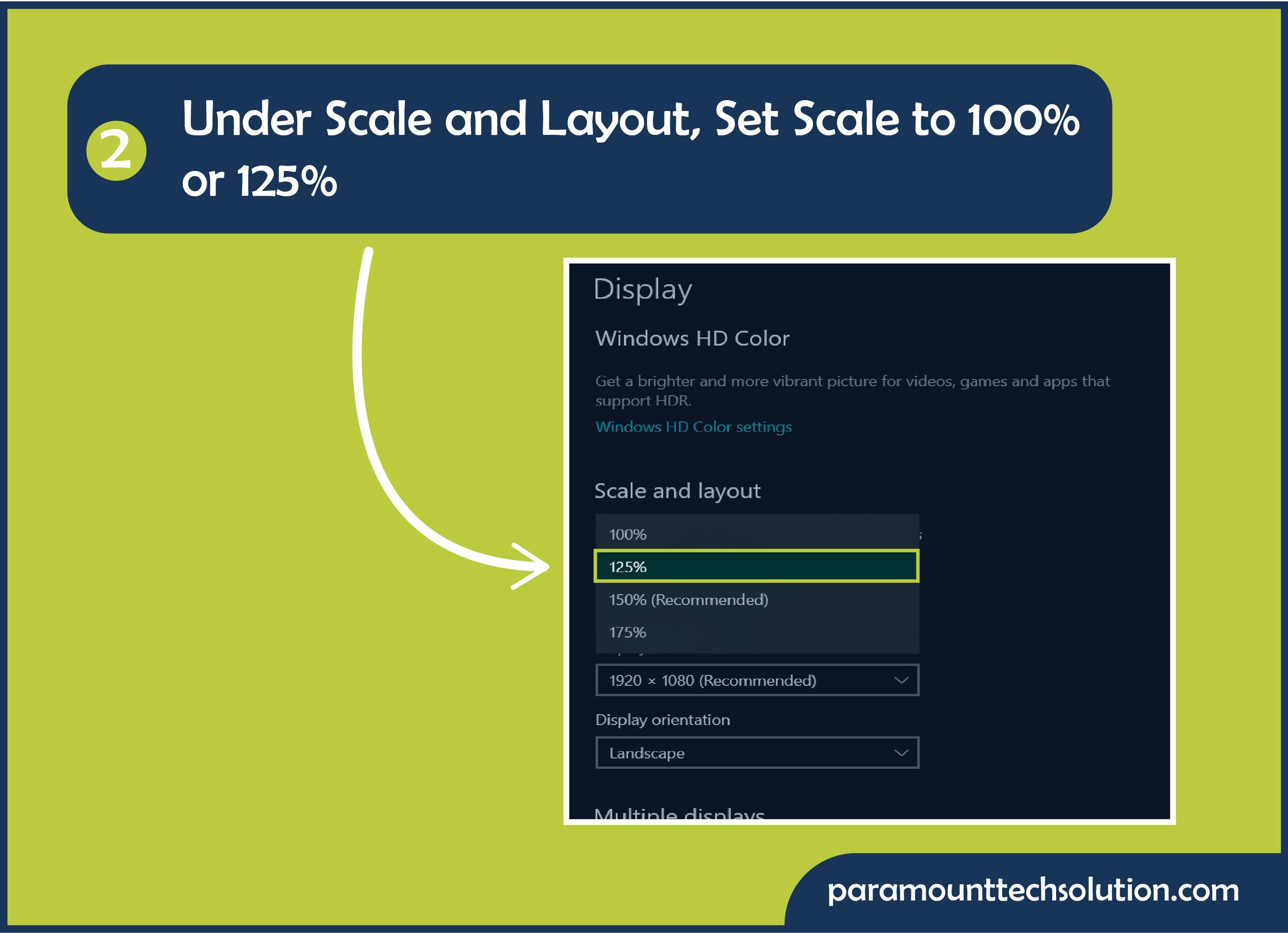 Scale and layout, set Scale to 100%