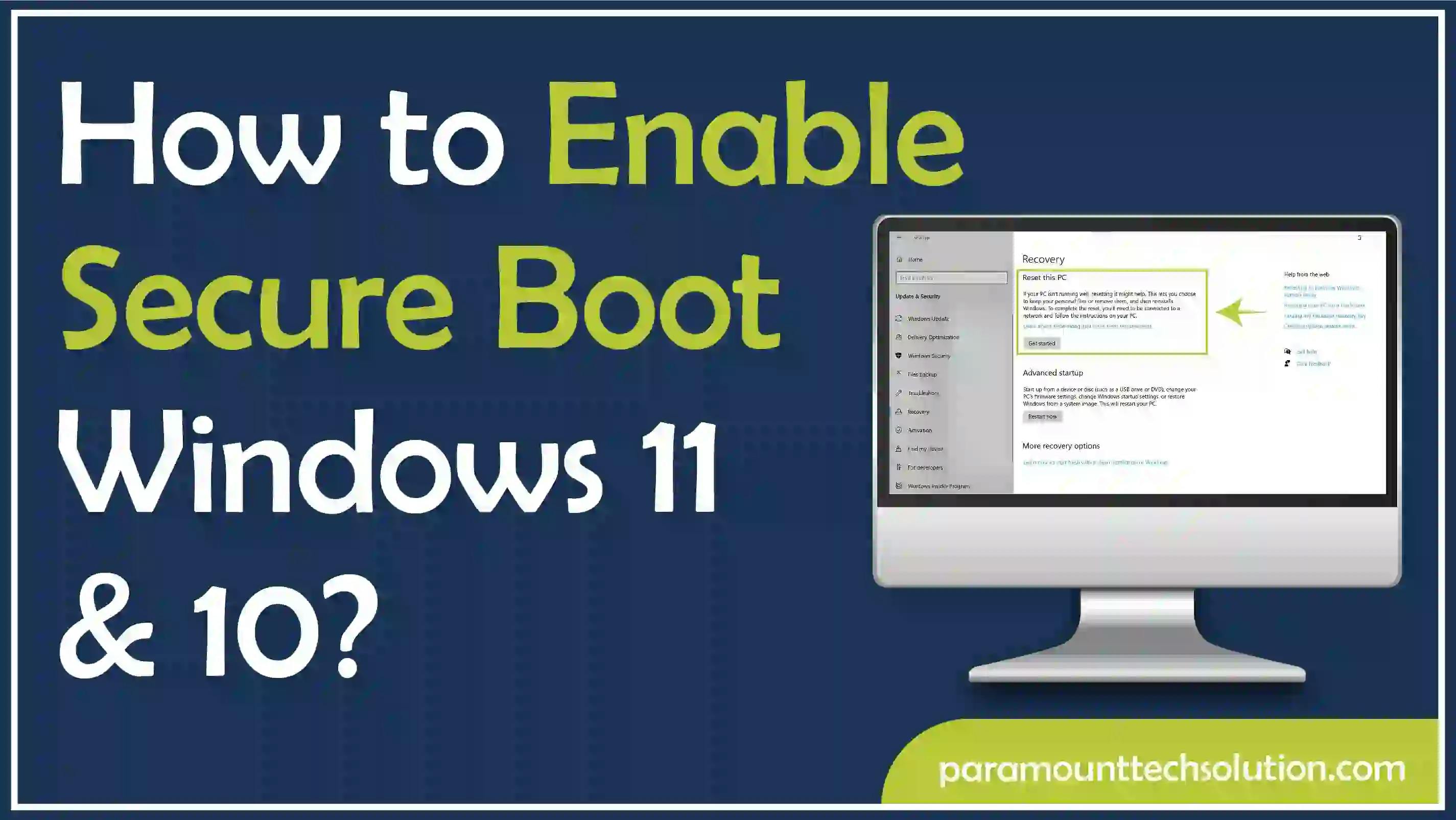 How to Enable Secure Boot Windows 11 & 10?