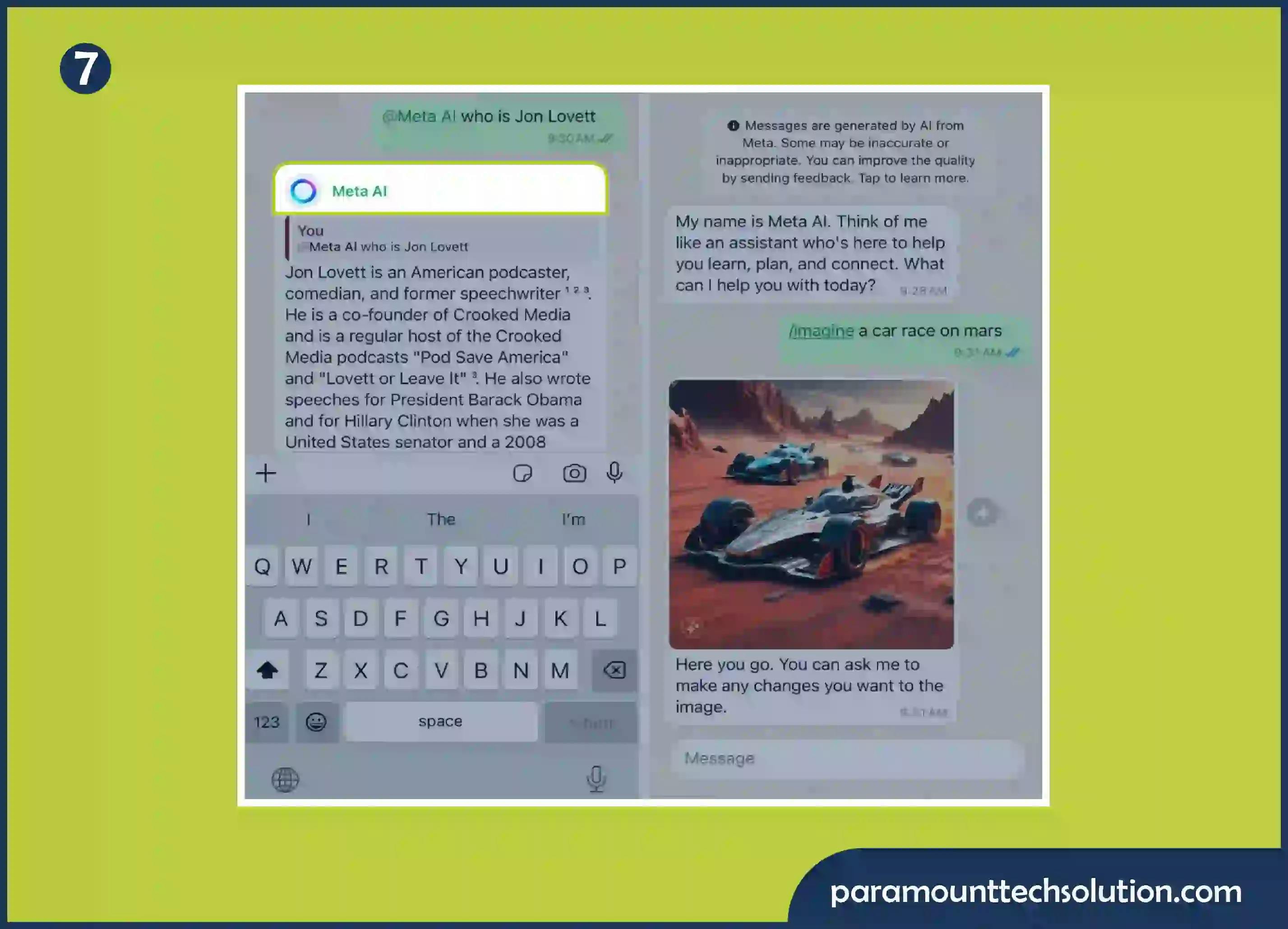 meta AI tool for WhatsApp FB and Instagram