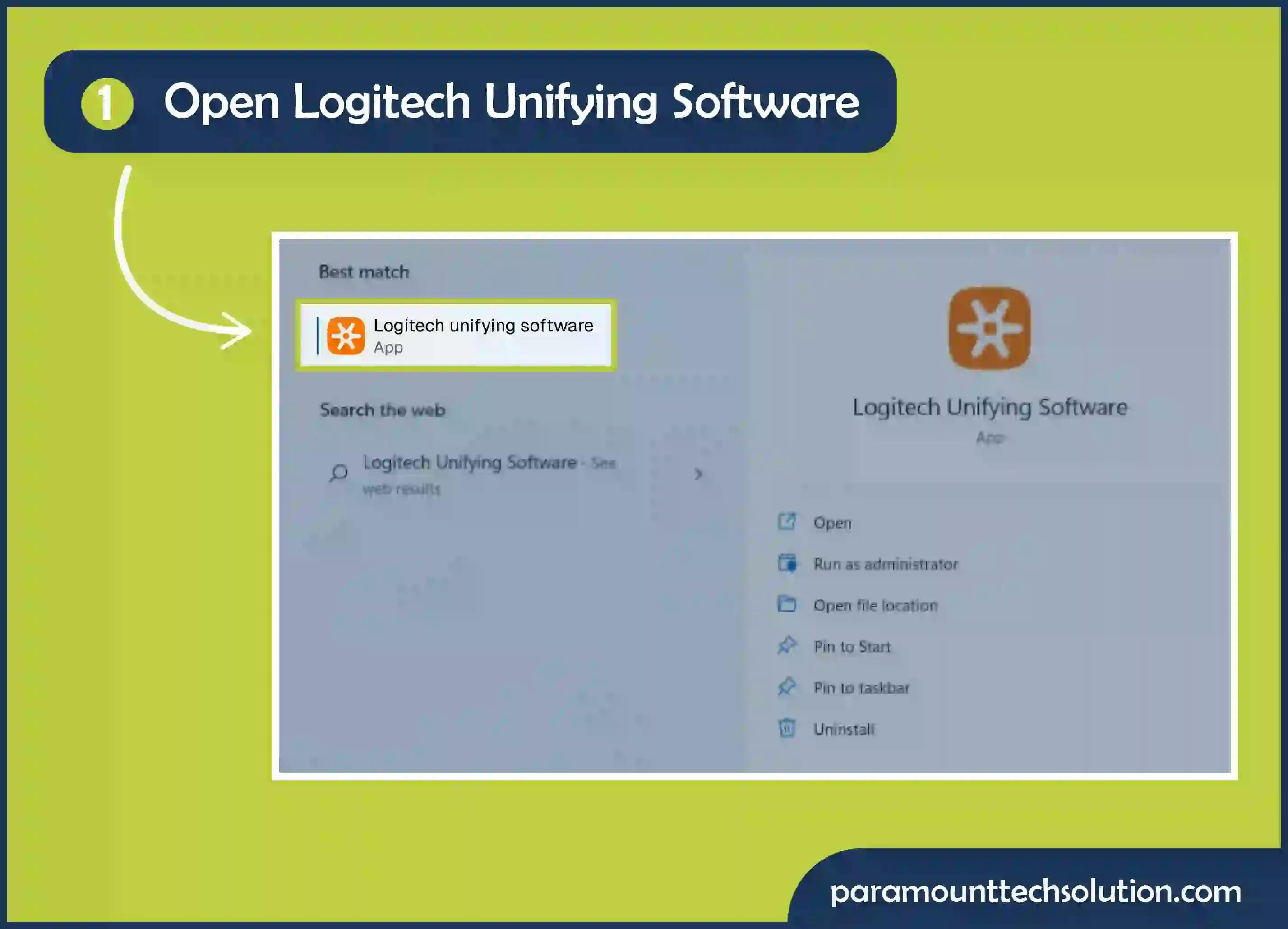 Open Logitech unifying software