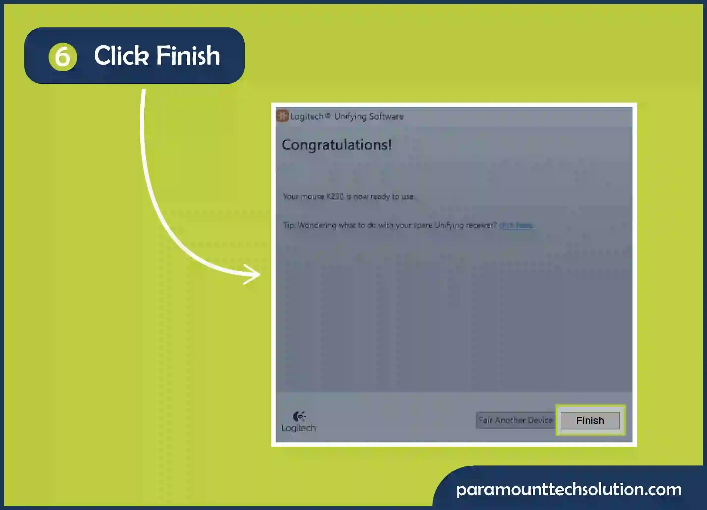 Click on finish the settings