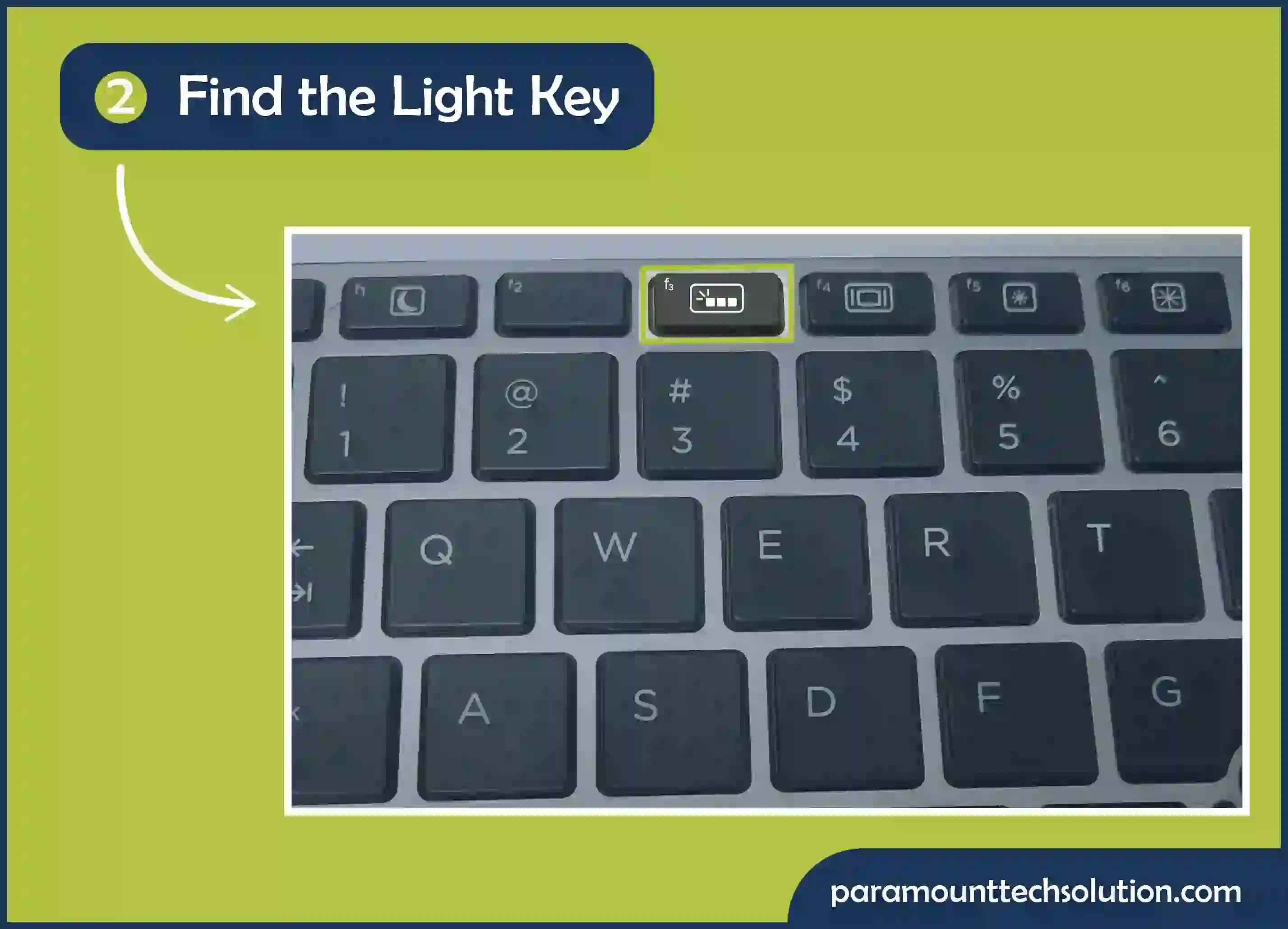 Find the Light Key on your laptop keyboard