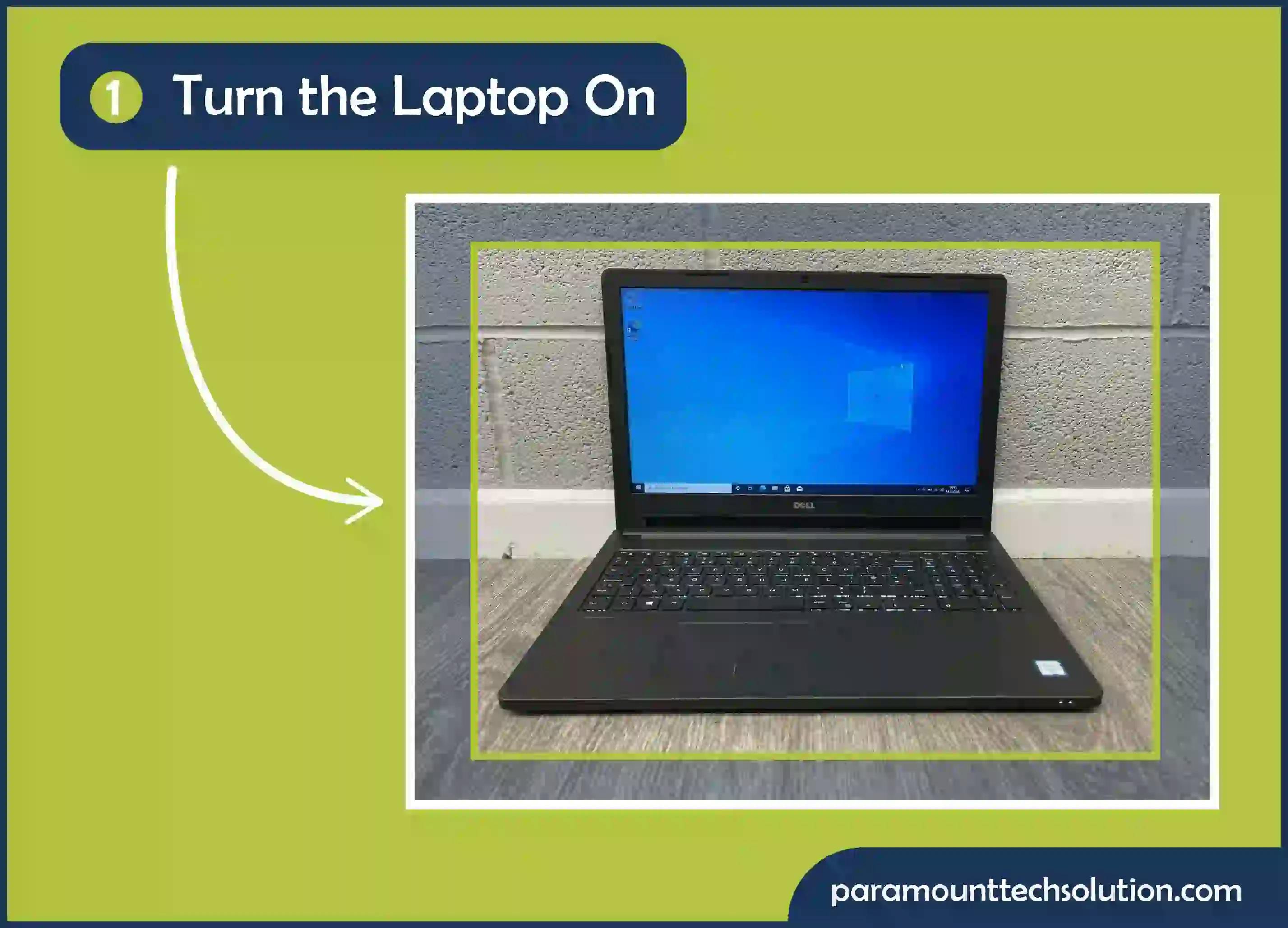 Turn on your dell laptop