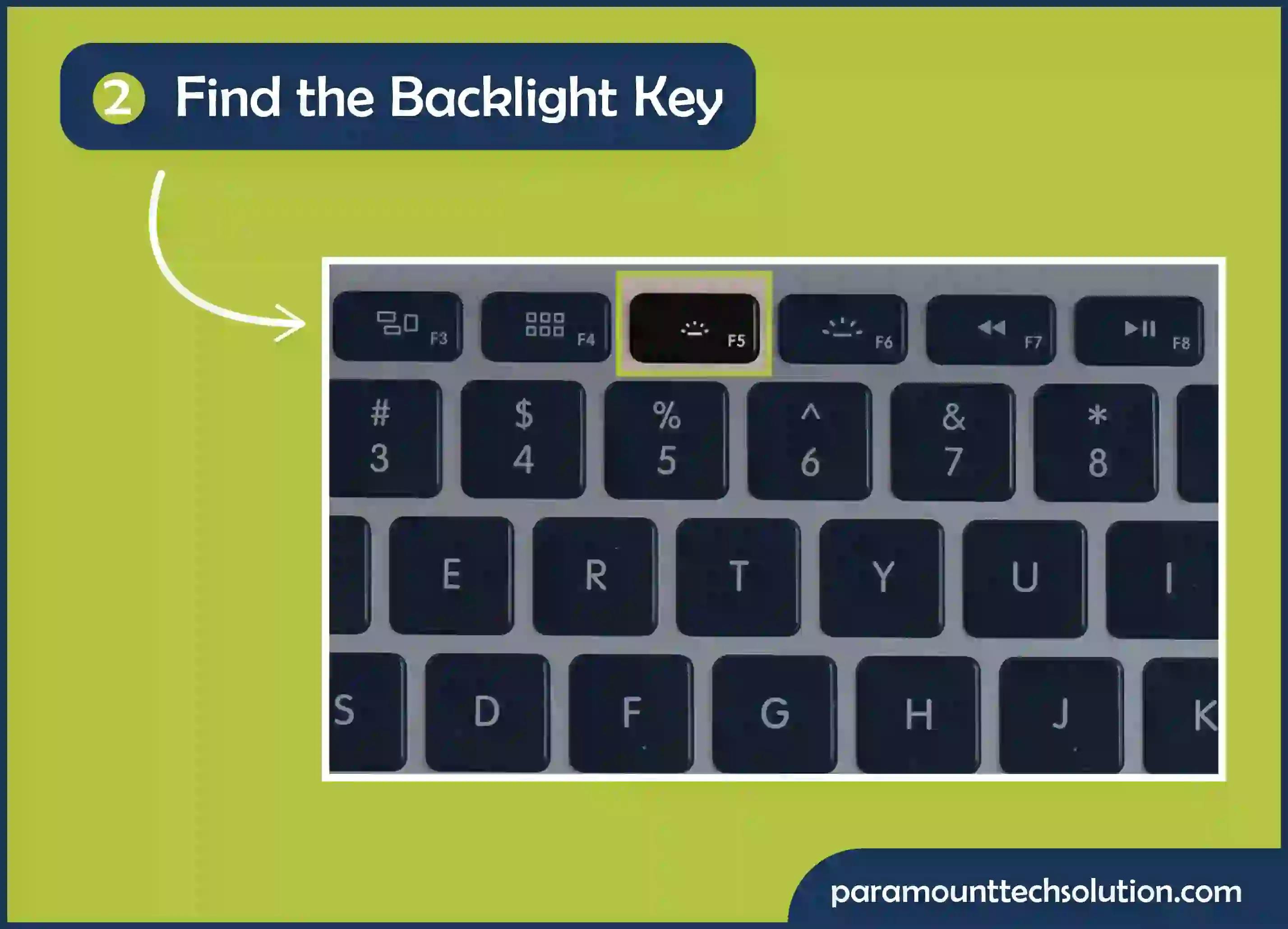 Find the Backlight Key on d3ll laptop