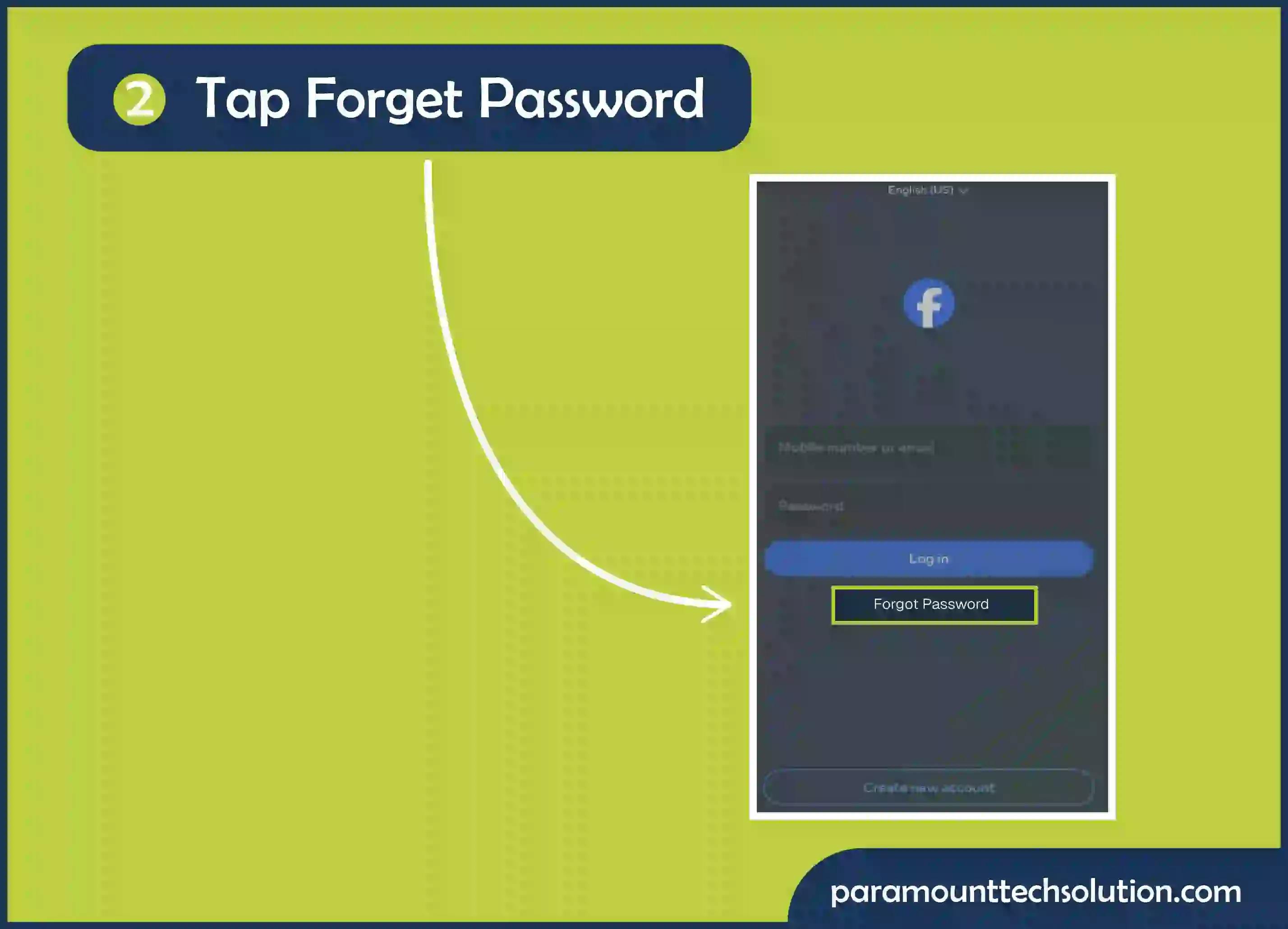 Tap forget password on login dialog box