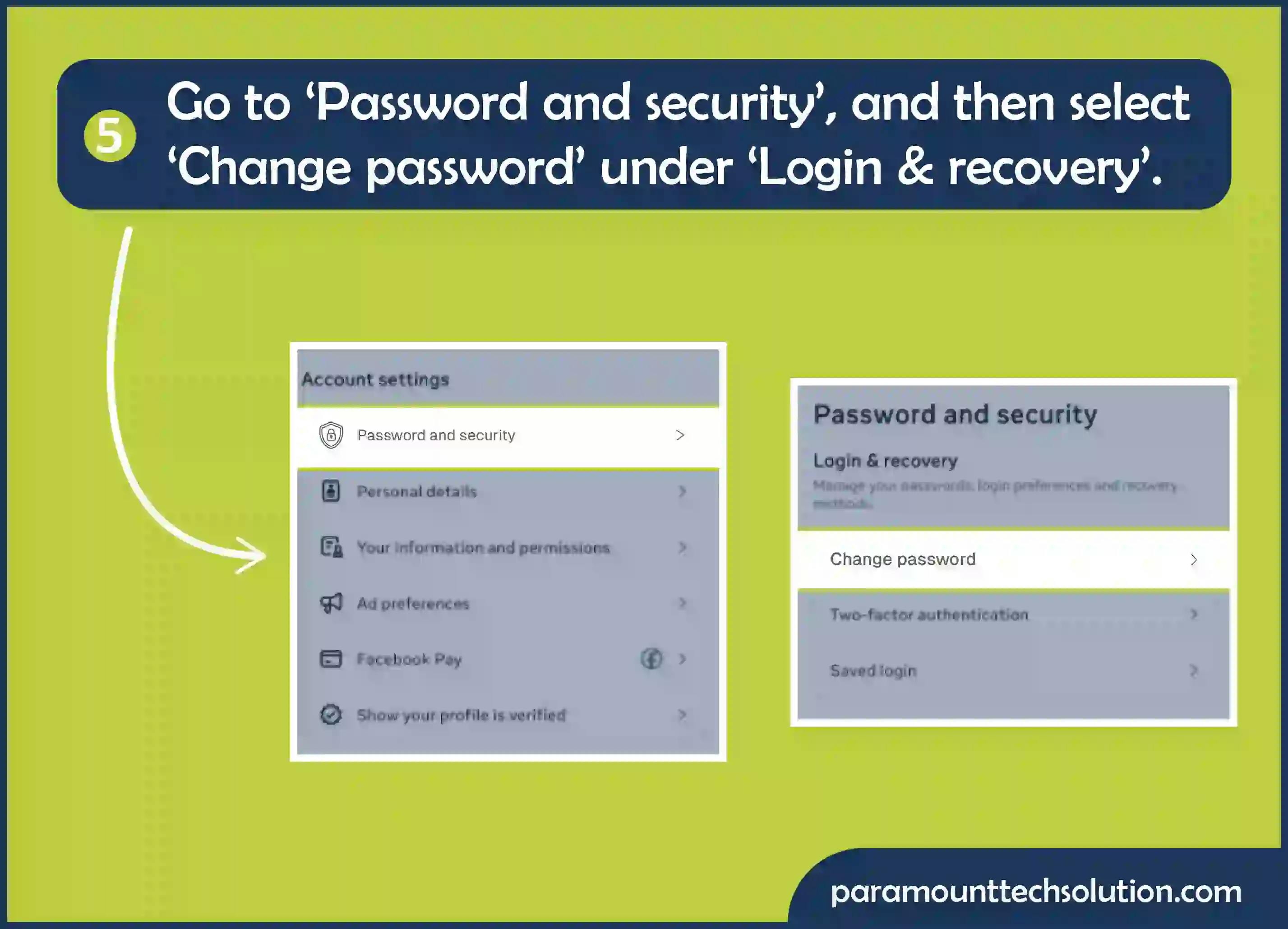 Go to ‘Password and security